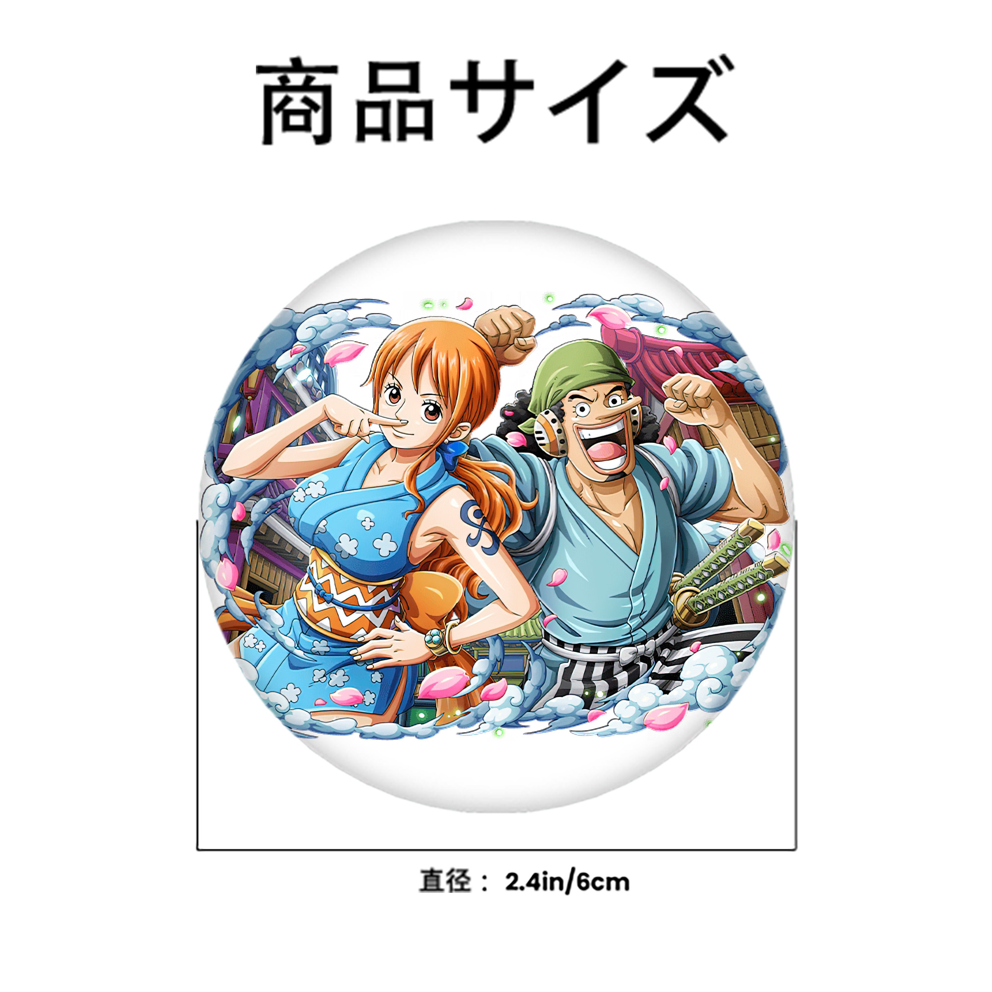 ワンピース ナミ ONE PIECE Nami 6cm 缶バッジ 複数セット