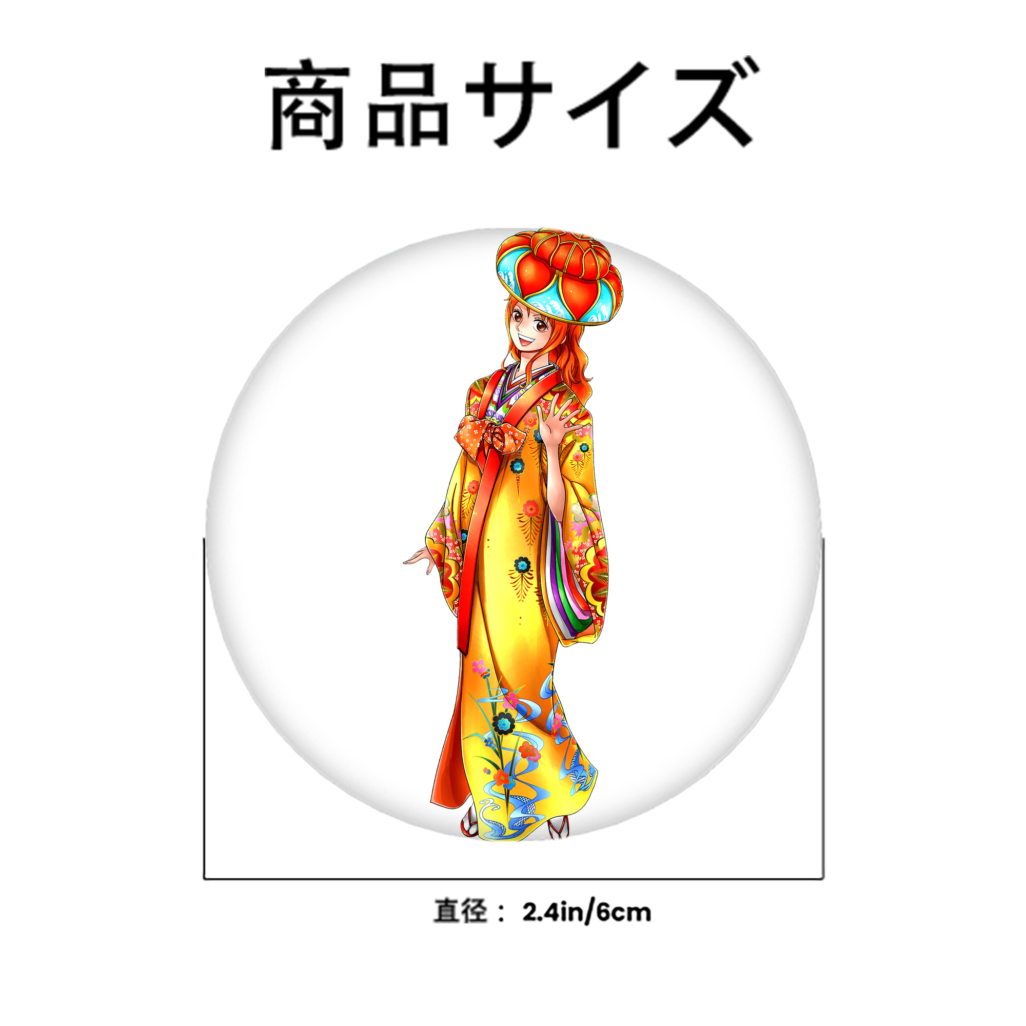 ワンピース ナミ ONE PIECE Nami 6cm 缶バッジ 複数セット