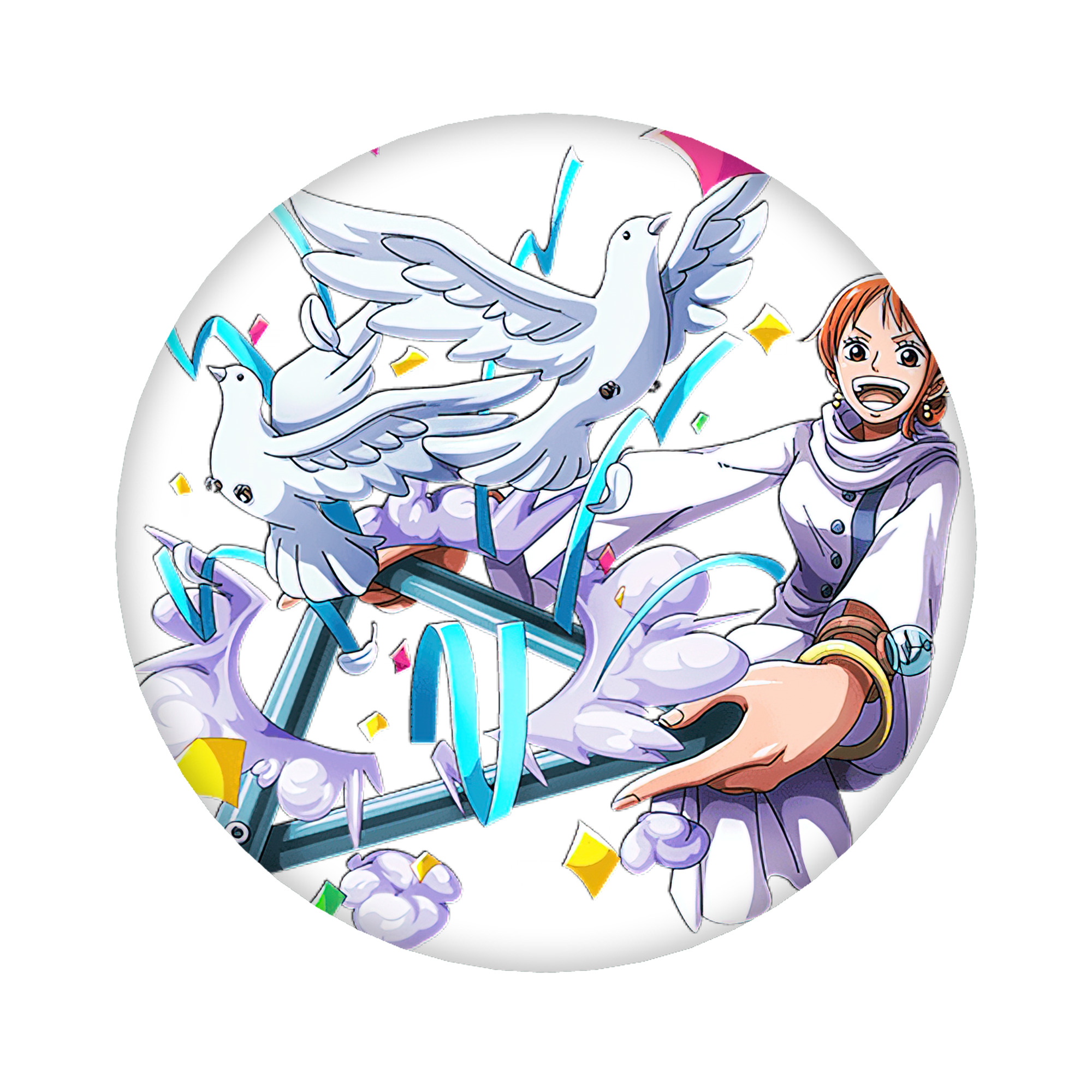 （画像用） ワンピース ナミ ONE PIECE Nami 6cm 缶バッジ 複数セット