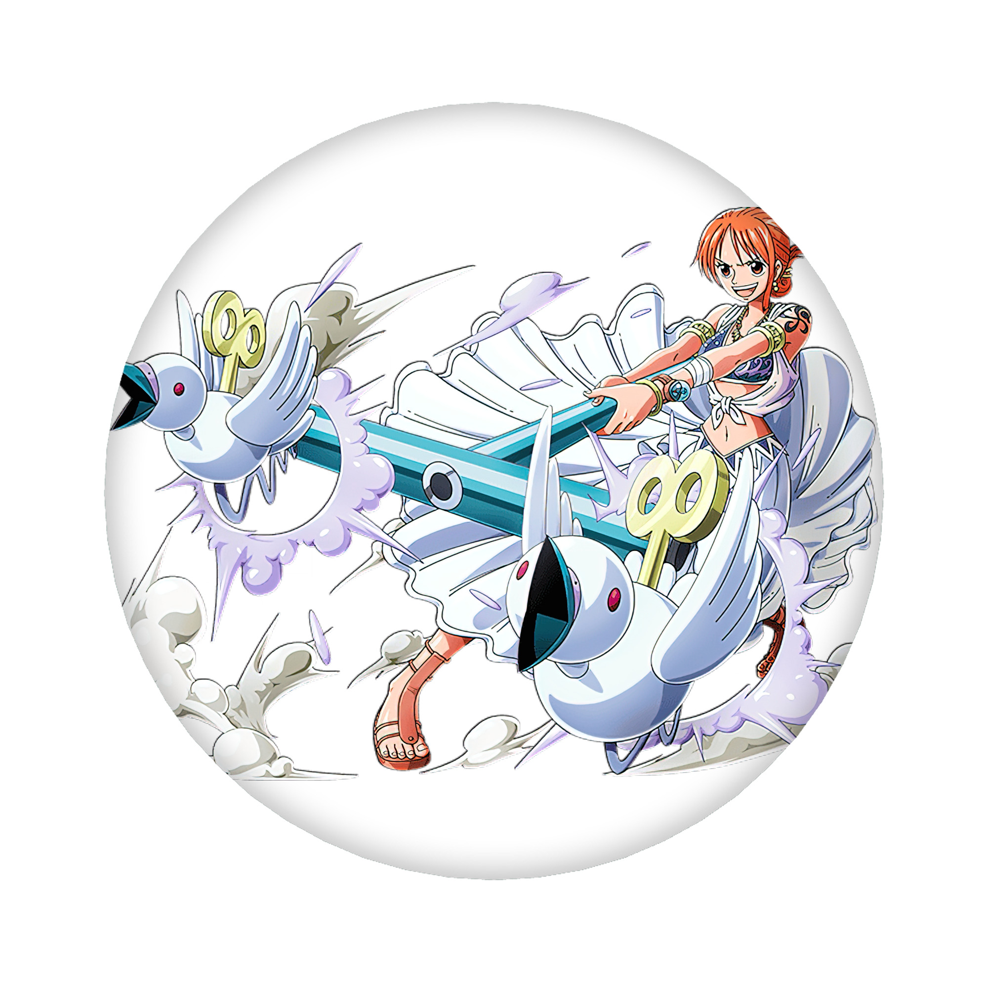 （画像用） ワンピース ナミ ONE PIECE Nami 6cm 缶バッジ 複数セット