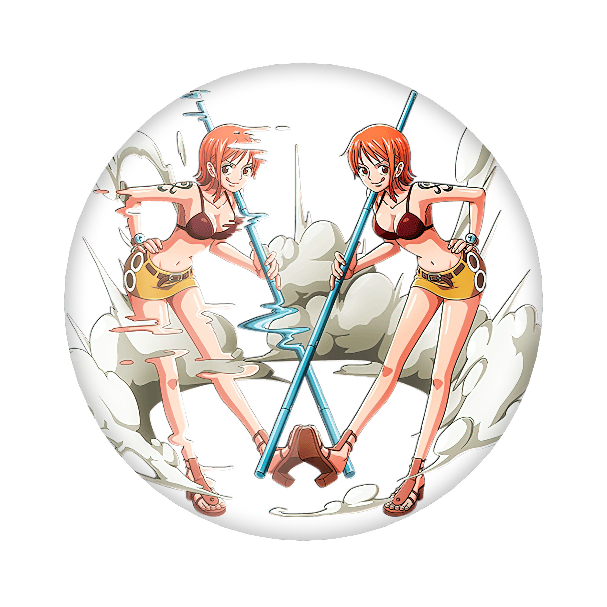 （画像用） ワンピース ナミ ONE PIECE Nami 6cm 缶バッジ 複数セット