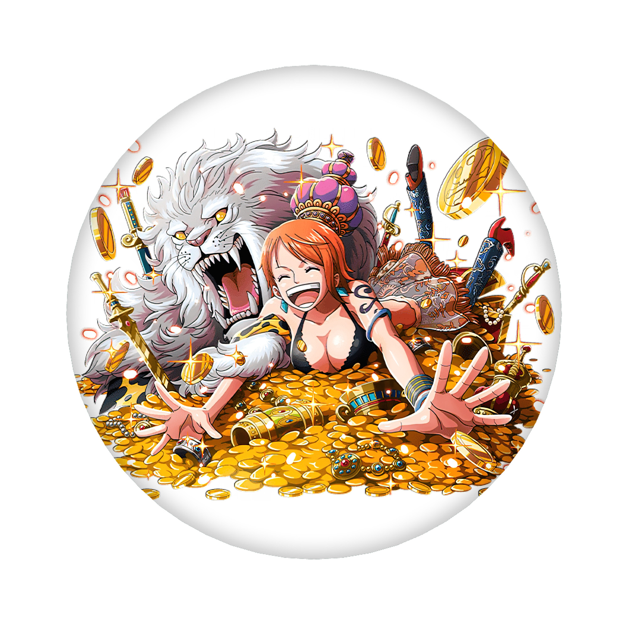 （画像用） ワンピース ナミ ONE PIECE Nami 6cm 缶バッジ 複数セット