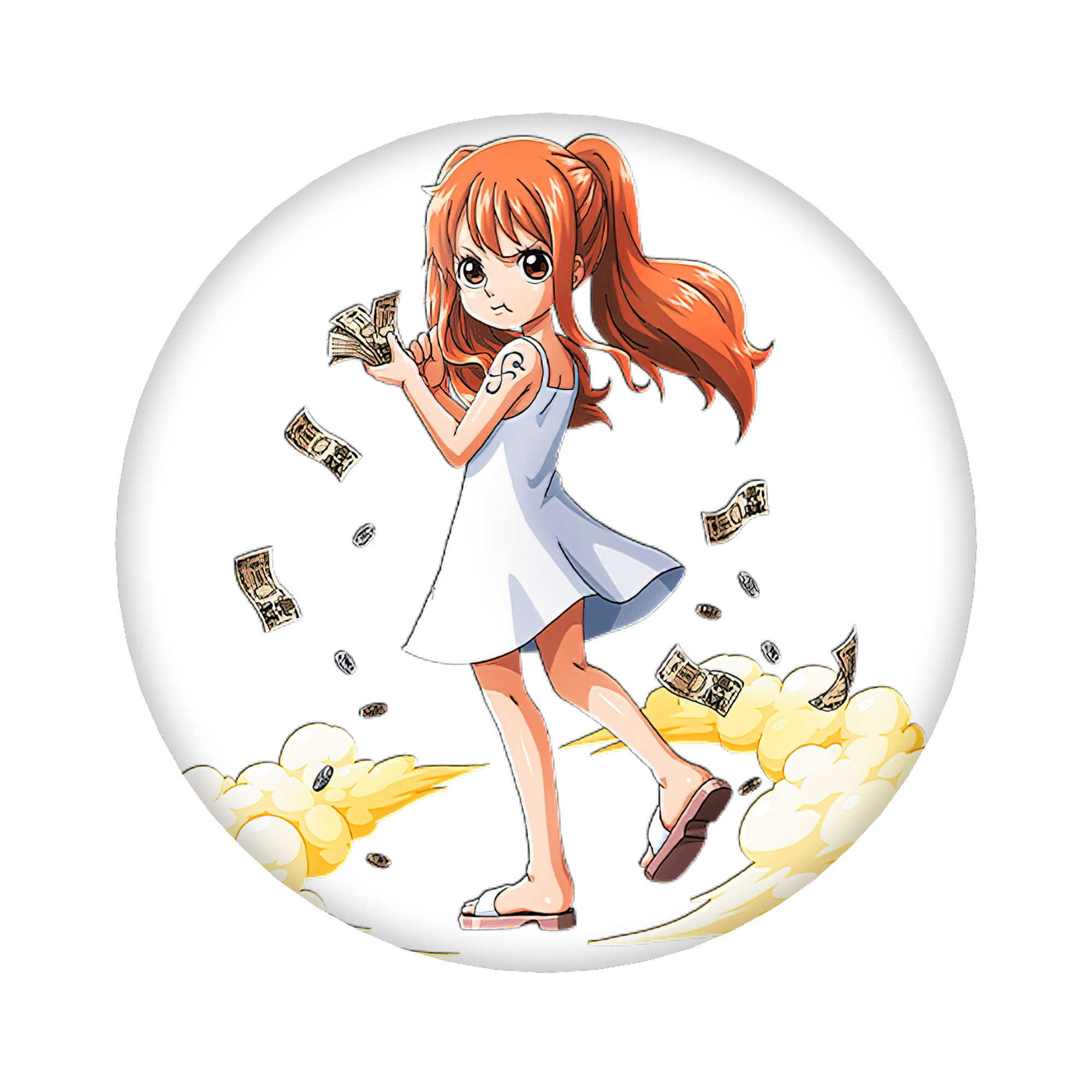（画像用） ワンピース ナミ ONE PIECE Nami 6cm 缶バッジ 複数セット