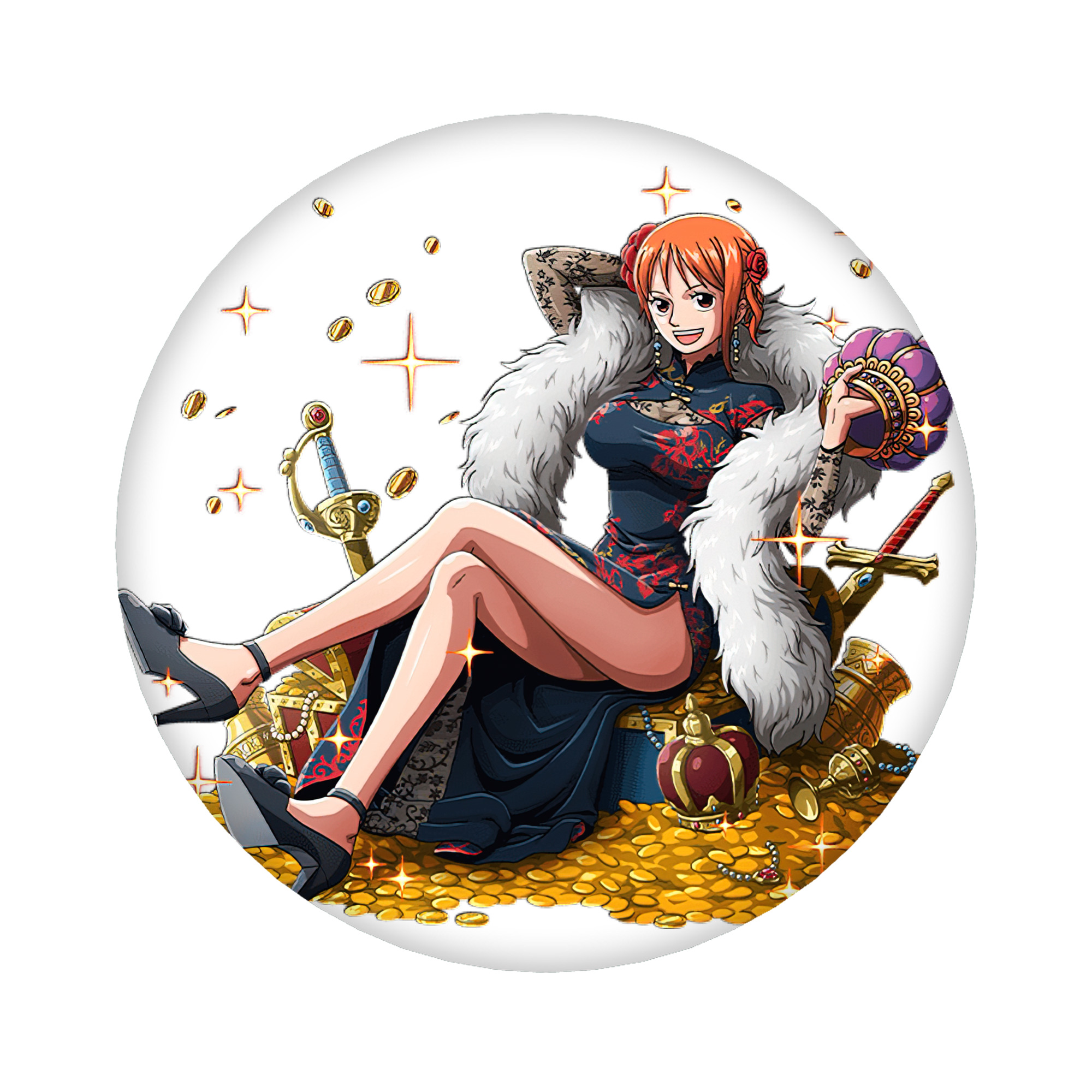 （画像用） ワンピース ナミ ONE PIECE Nami 6cm 缶バッジ 複数セット