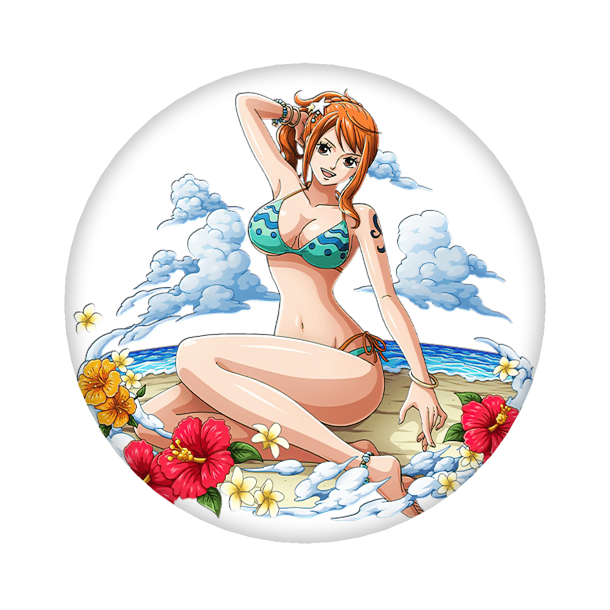（画像用） ワンピース ナミ ONE PIECE Nami 6cm 缶バッジ 複数セット