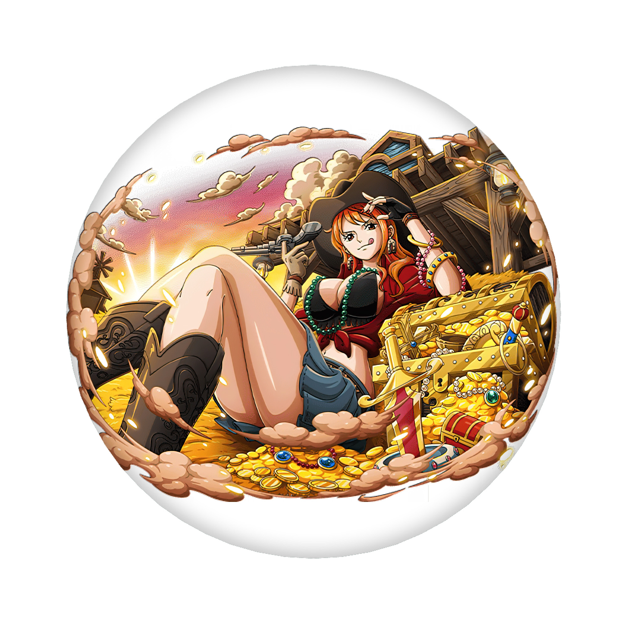 （画像用） ワンピース ナミ ONE PIECE Nami 6cm 缶バッジ 複数セット