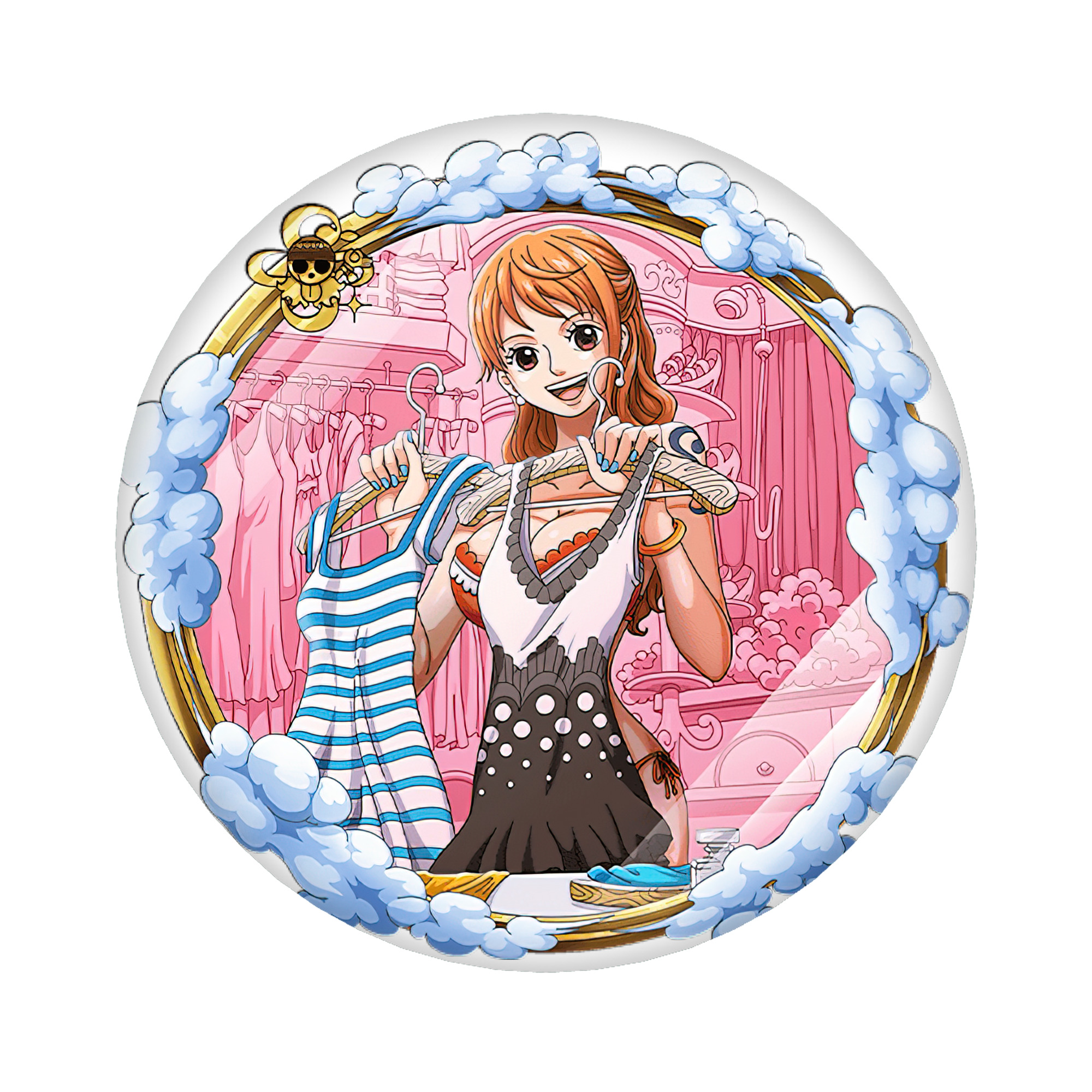 （画像用） ワンピース ナミ ONE PIECE Nami 6cm 缶バッジ 複数セット