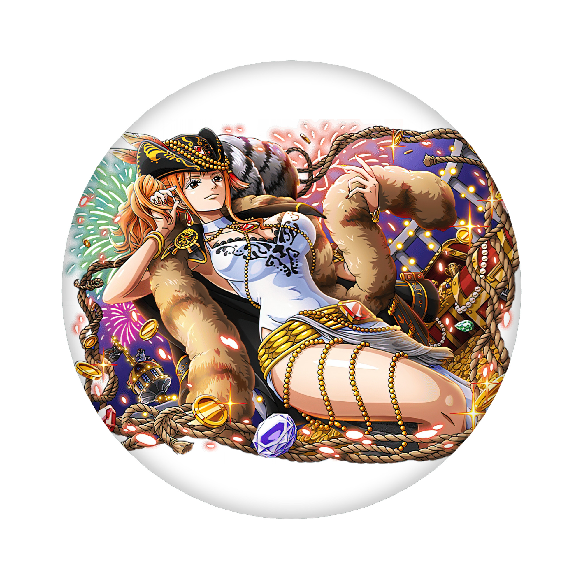 （画像用） ワンピース ナミ ONE PIECE Nami 6cm 缶バッジ 複数セット