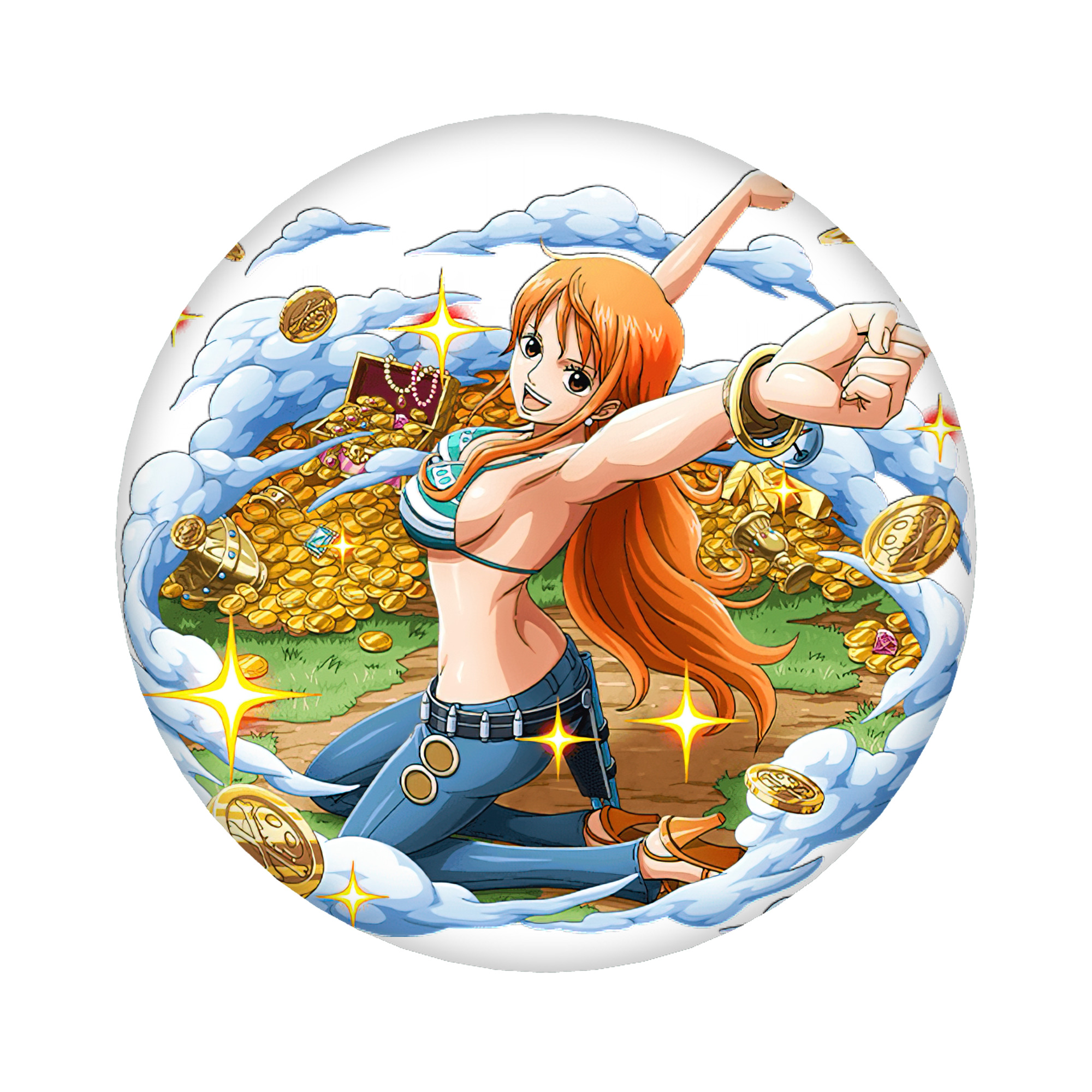 （画像用） ワンピース ナミ ONE PIECE Nami 6cm 缶バッジ 複数セット