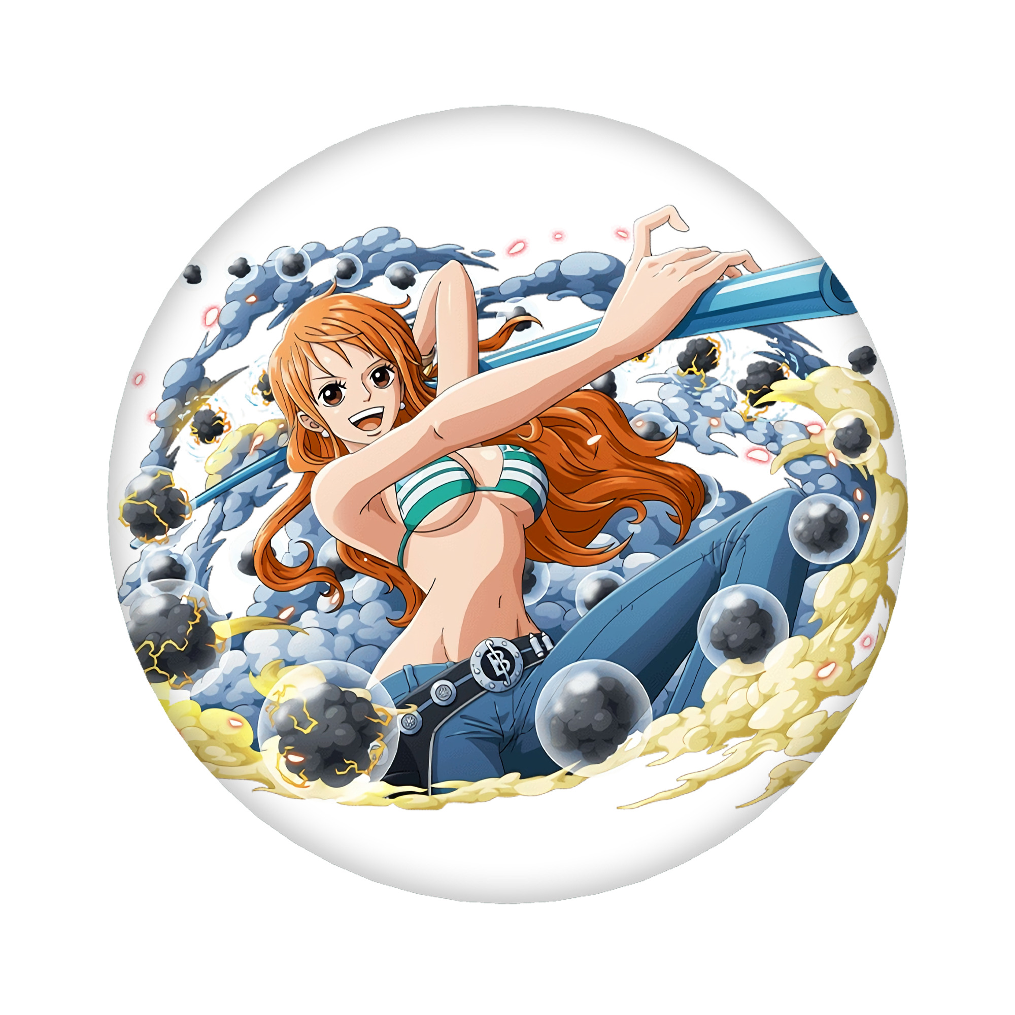 （画像用） ワンピース ナミ ONE PIECE Nami 6cm 缶バッジ 複数セット
