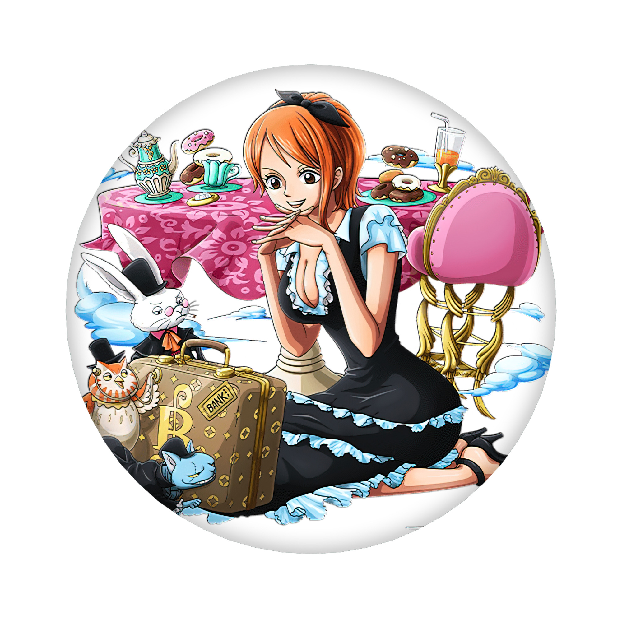 （画像用） ワンピース ナミ ONE PIECE Nami 6cm 缶バッジ 複数セット