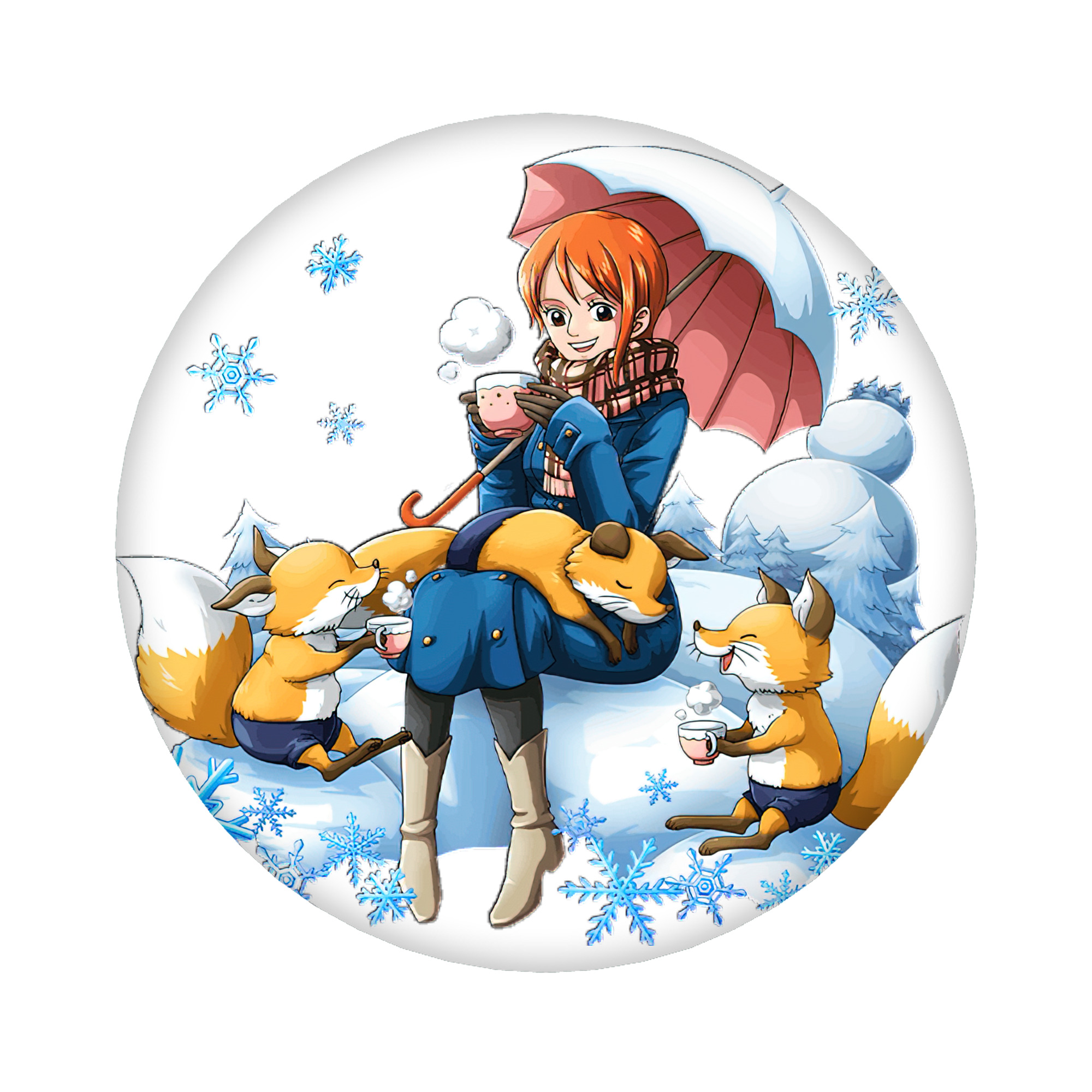 （画像用） ワンピース ナミ ONE PIECE Nami 6cm 缶バッジ 複数セット