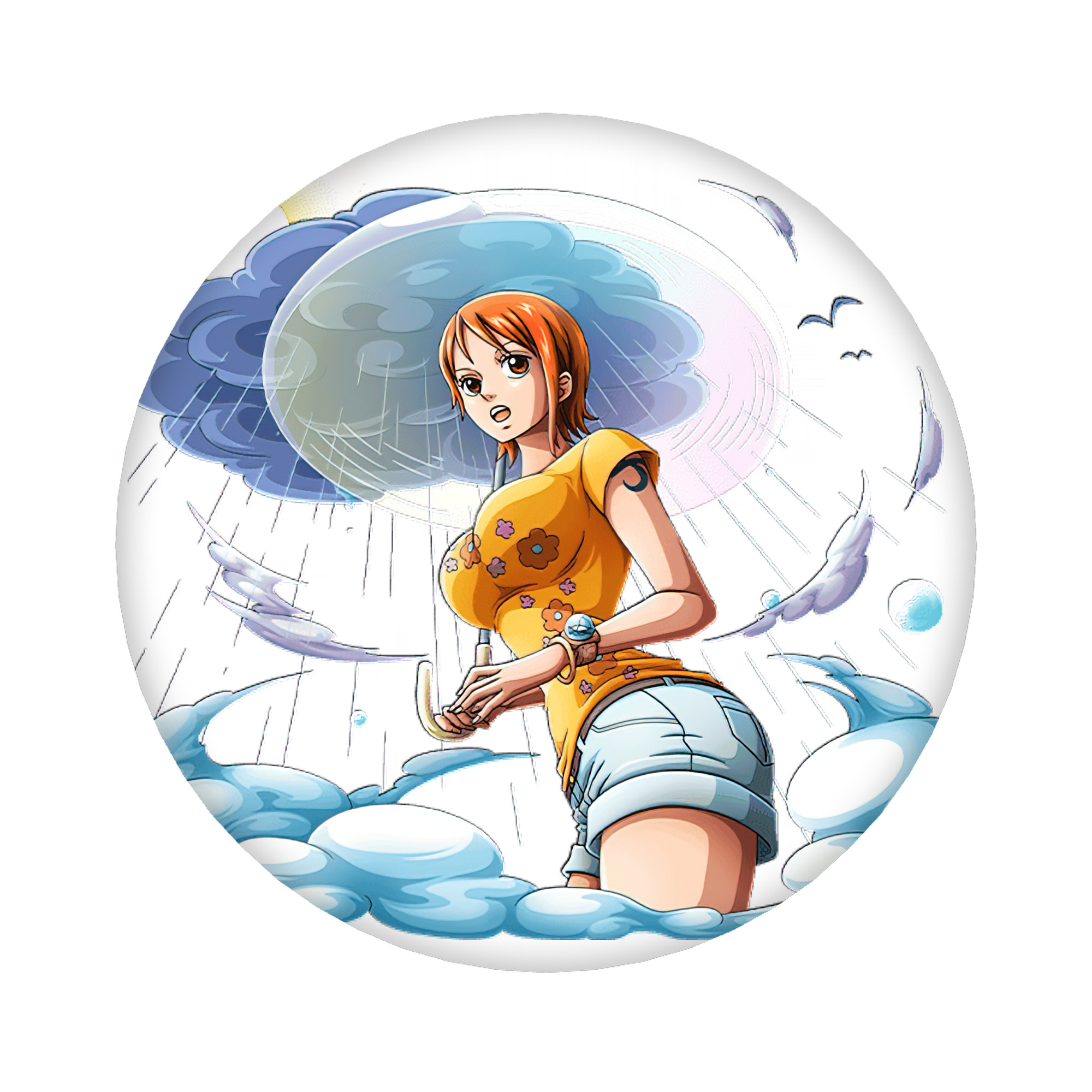 （画像用） ワンピース ナミ ONE PIECE Nami 6cm 缶バッジ 複数セット