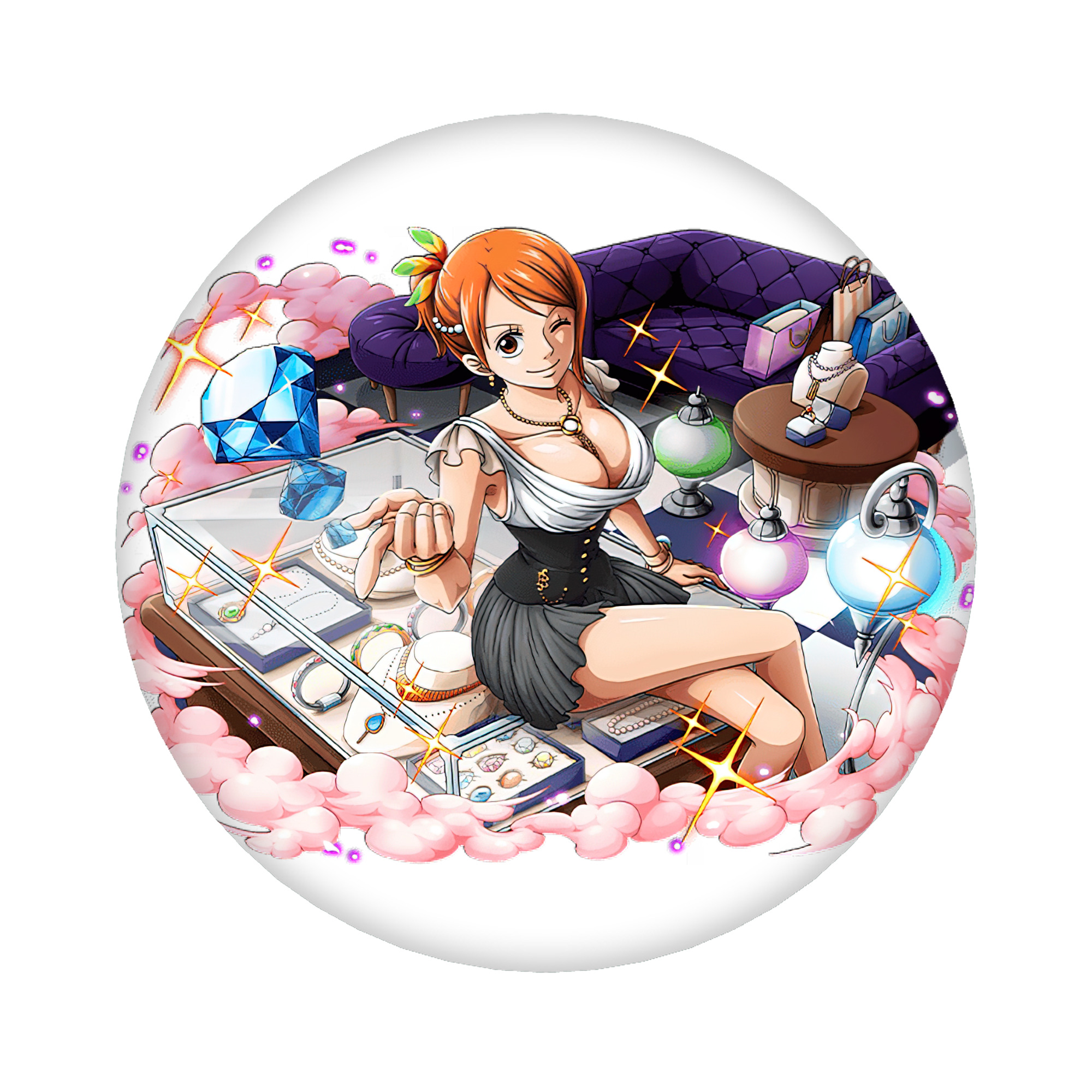 （画像用） ワンピース ナミ ONE PIECE Nami 6cm 缶バッジ 複数セット