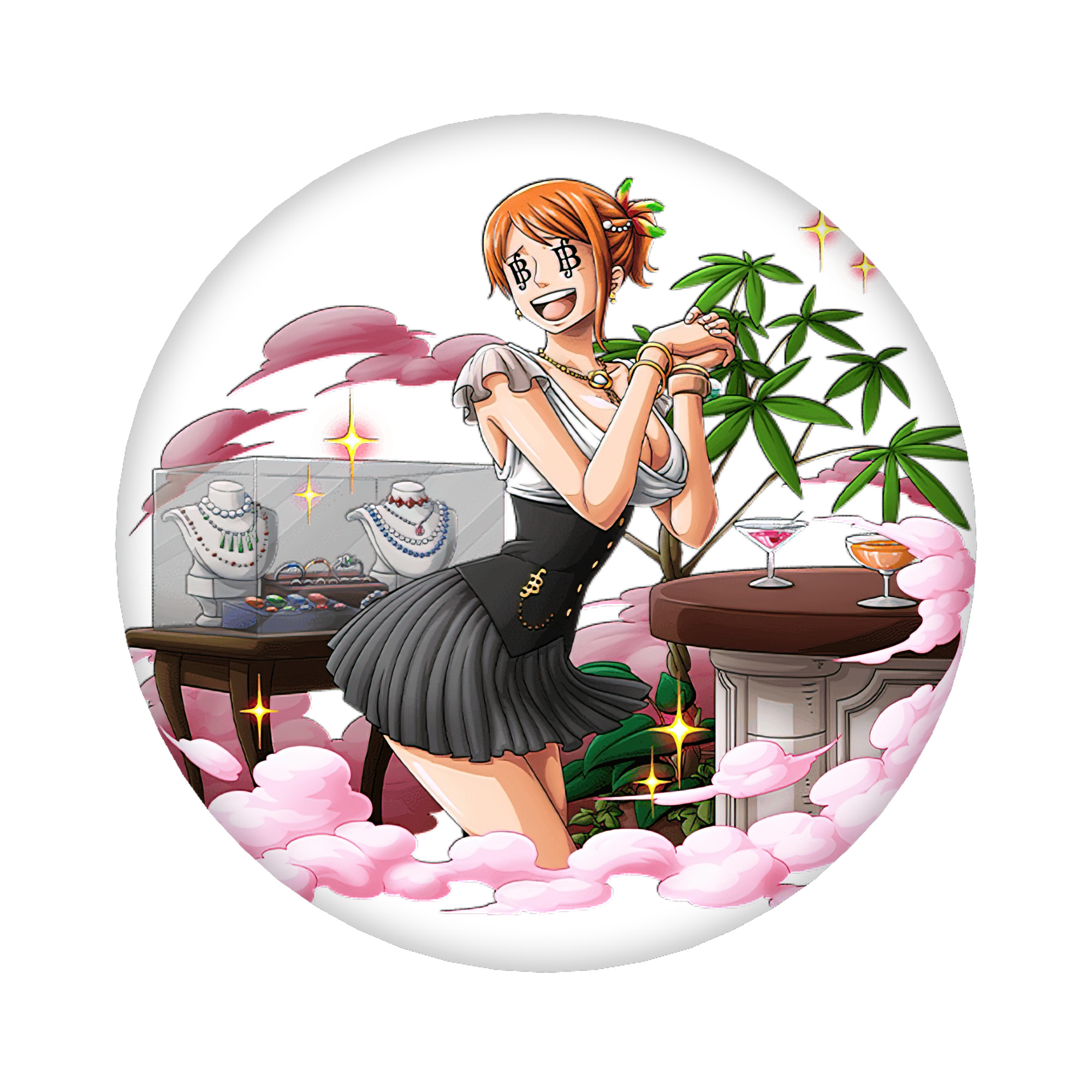 （画像用） ワンピース ナミ ONE PIECE Nami 6cm 缶バッジ 複数セット