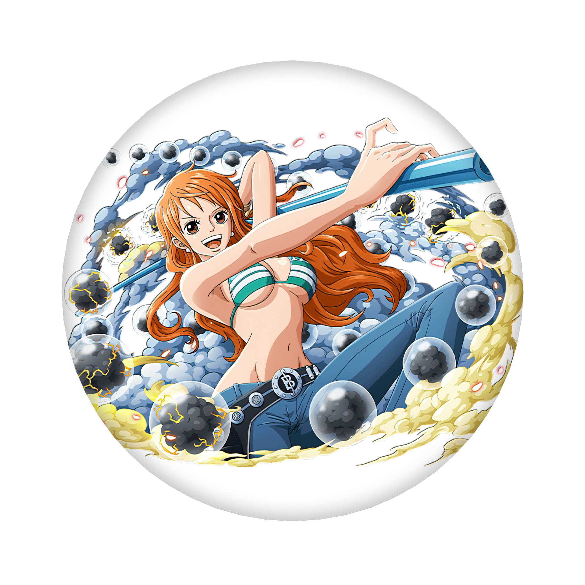 （画像用） ワンピース ナミ ONE PIECE Nami 6cm 缶バッジ 複数セット