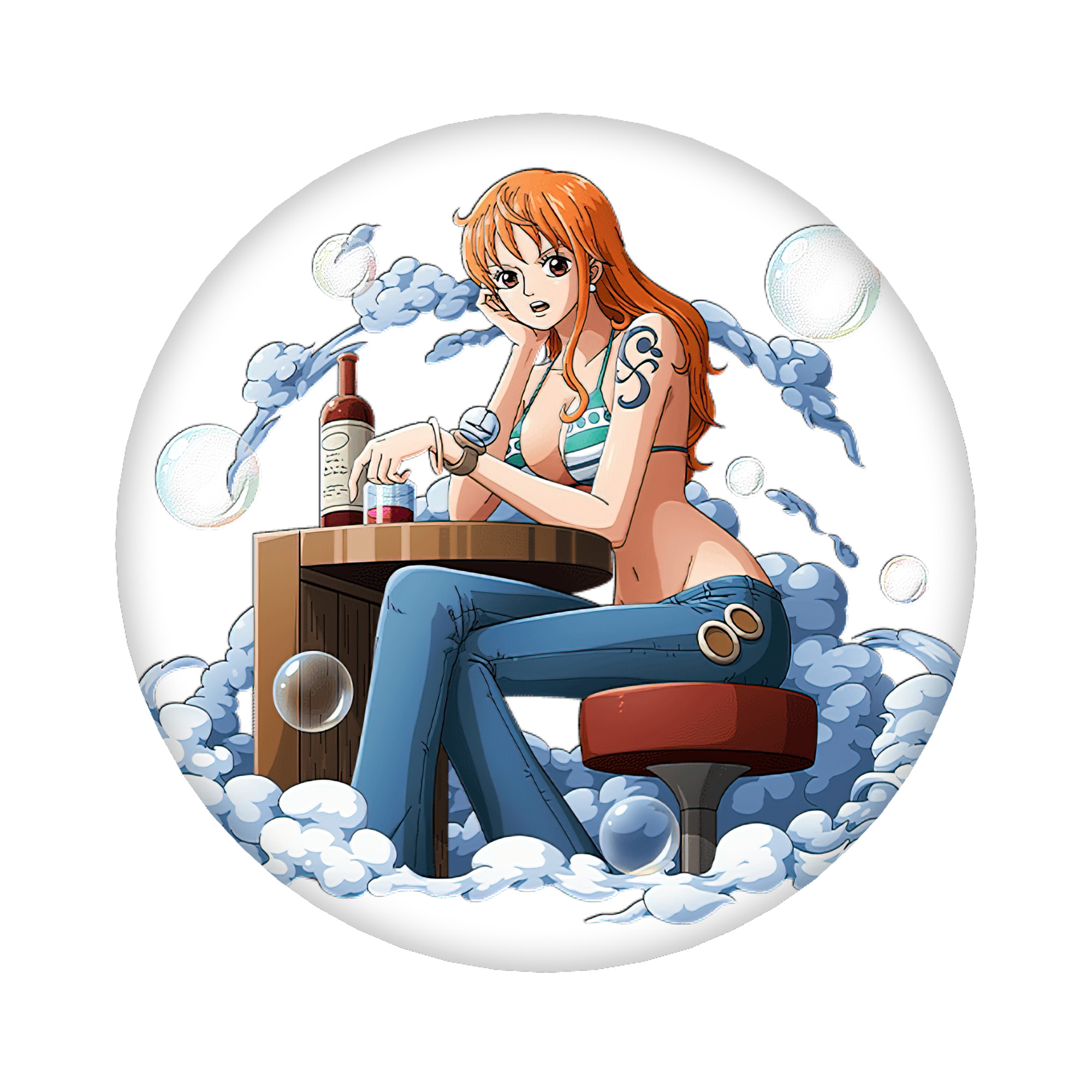 （画像用） ワンピース ナミ ONE PIECE Nami 6cm 缶バッジ 複数セット