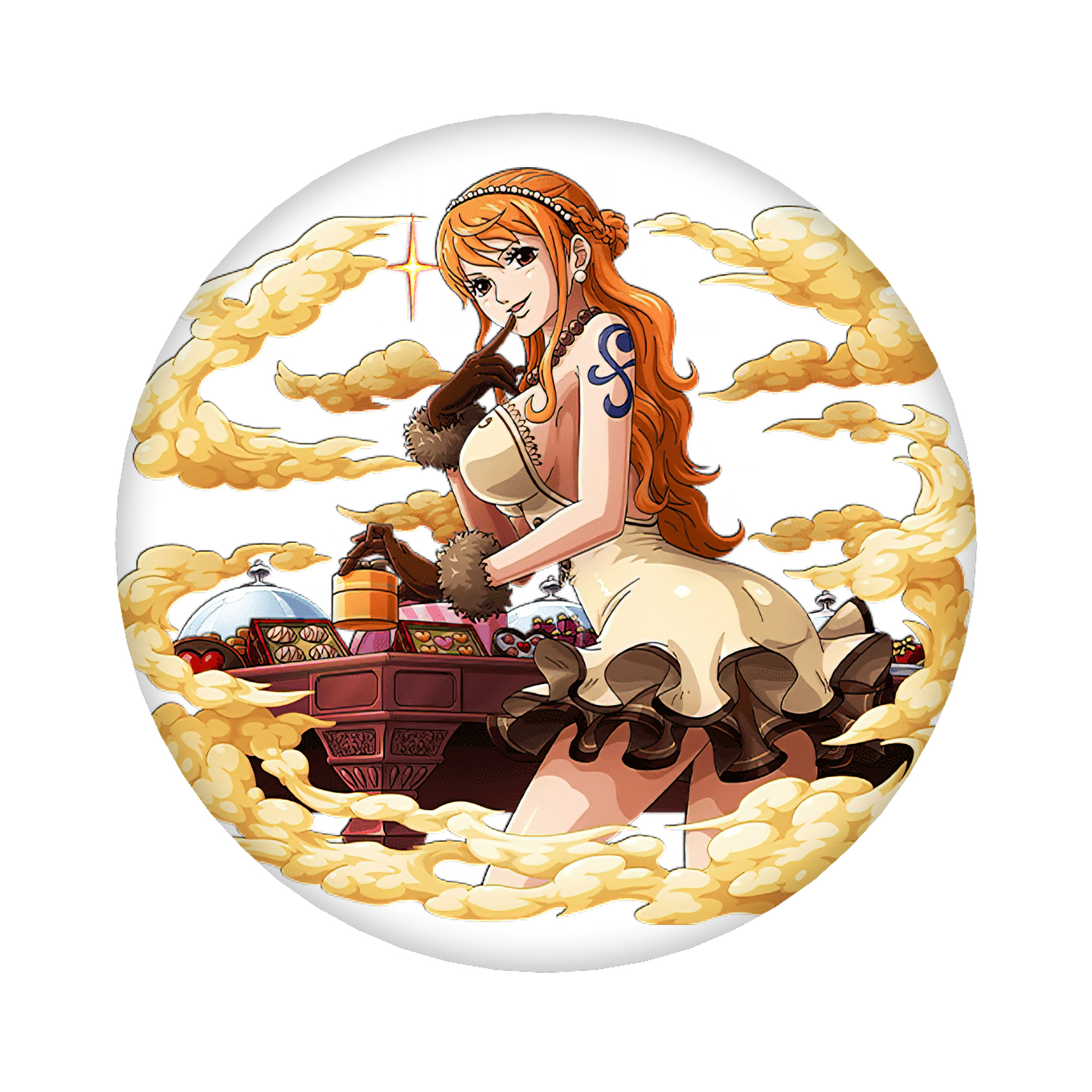 （画像用） ワンピース ナミ ONE PIECE Nami 6cm 缶バッジ 複数セット