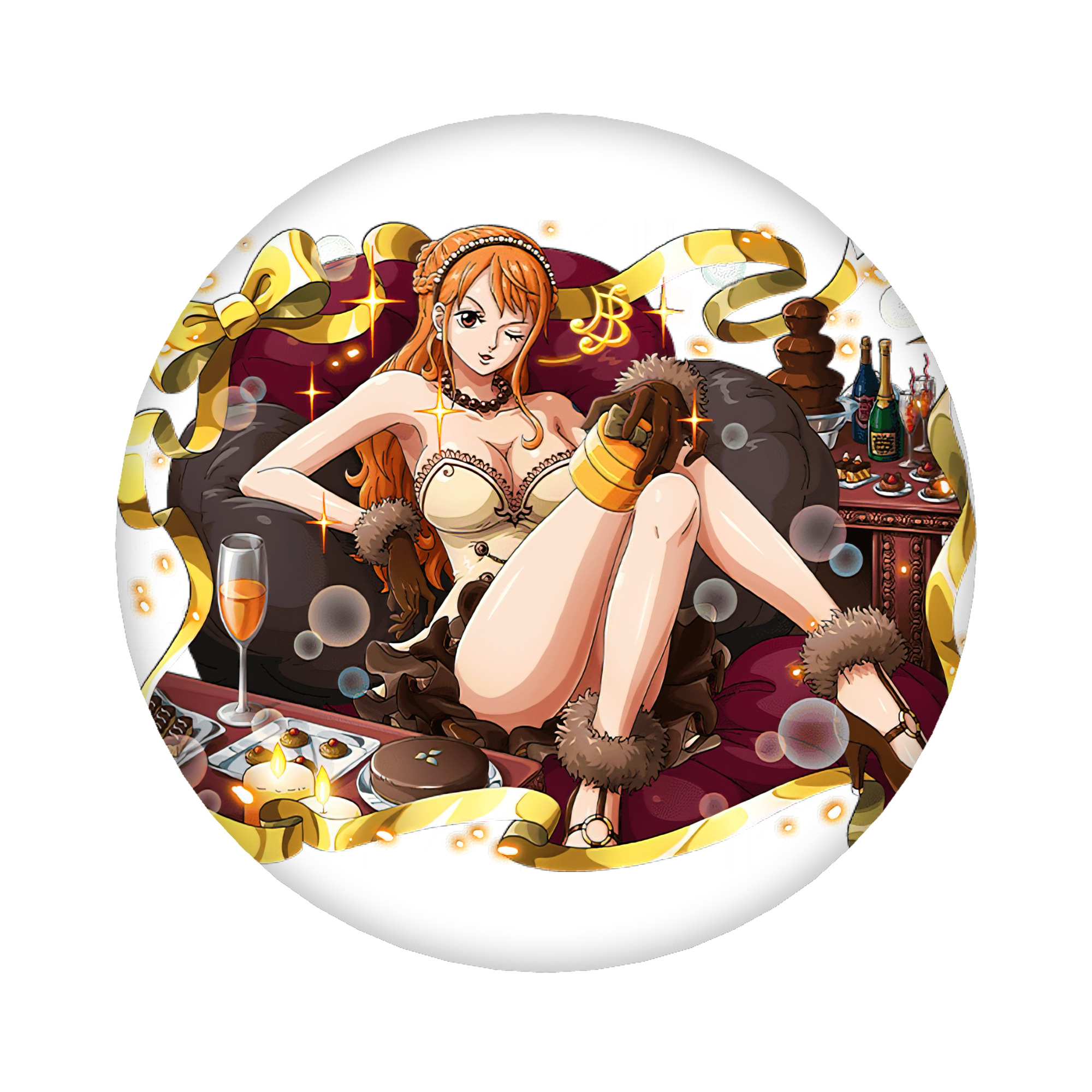 （画像用） ワンピース ナミ ONE PIECE Nami 6cm 缶バッジ 複数セット