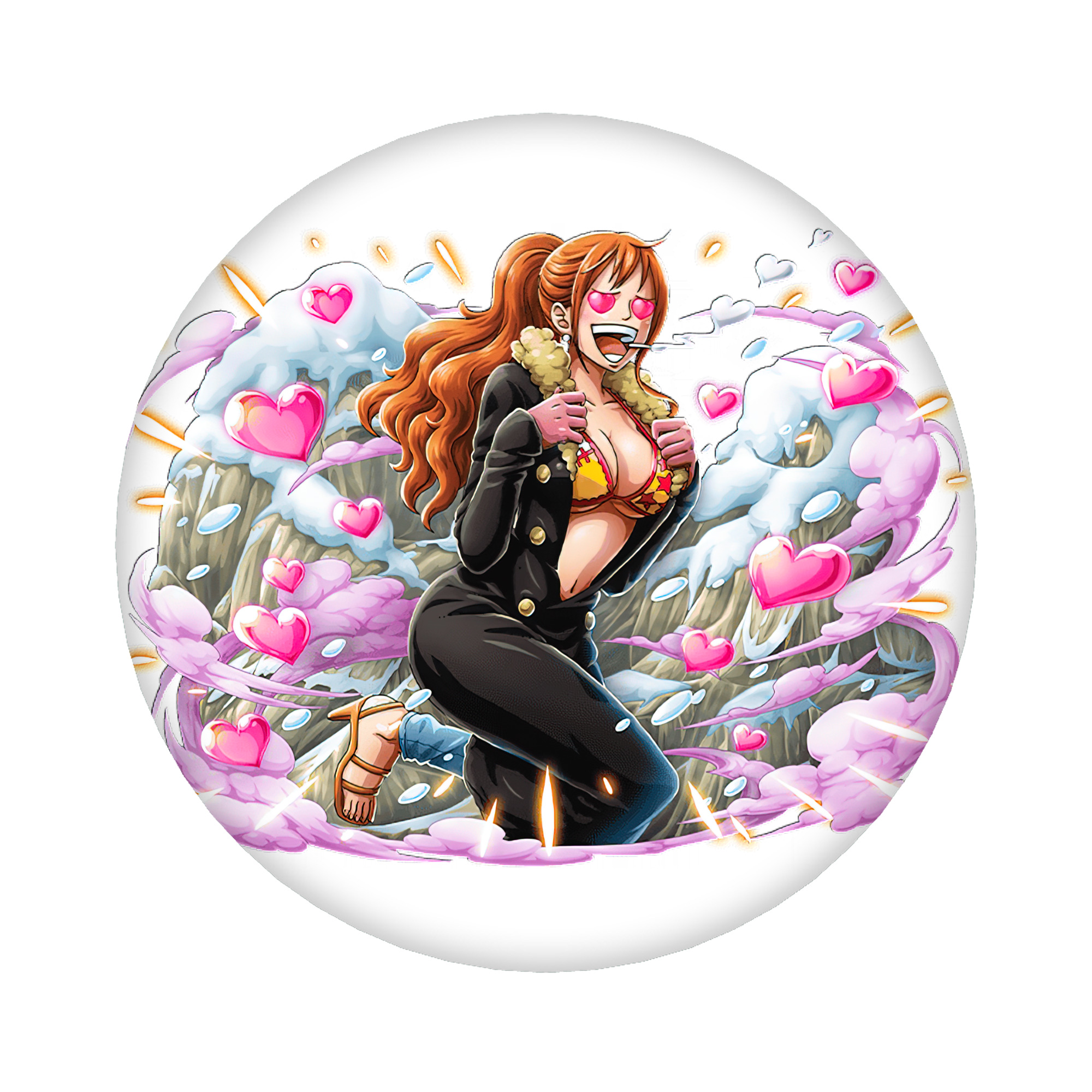（画像用） ワンピース ナミ ONE PIECE Nami 6cm 缶バッジ 複数セット