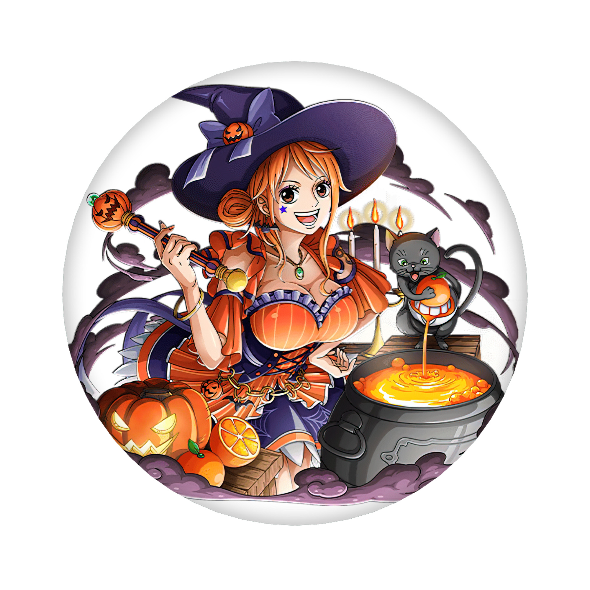 （画像用） ワンピース ナミ ONE PIECE Nami 6cm 缶バッジ 複数セット