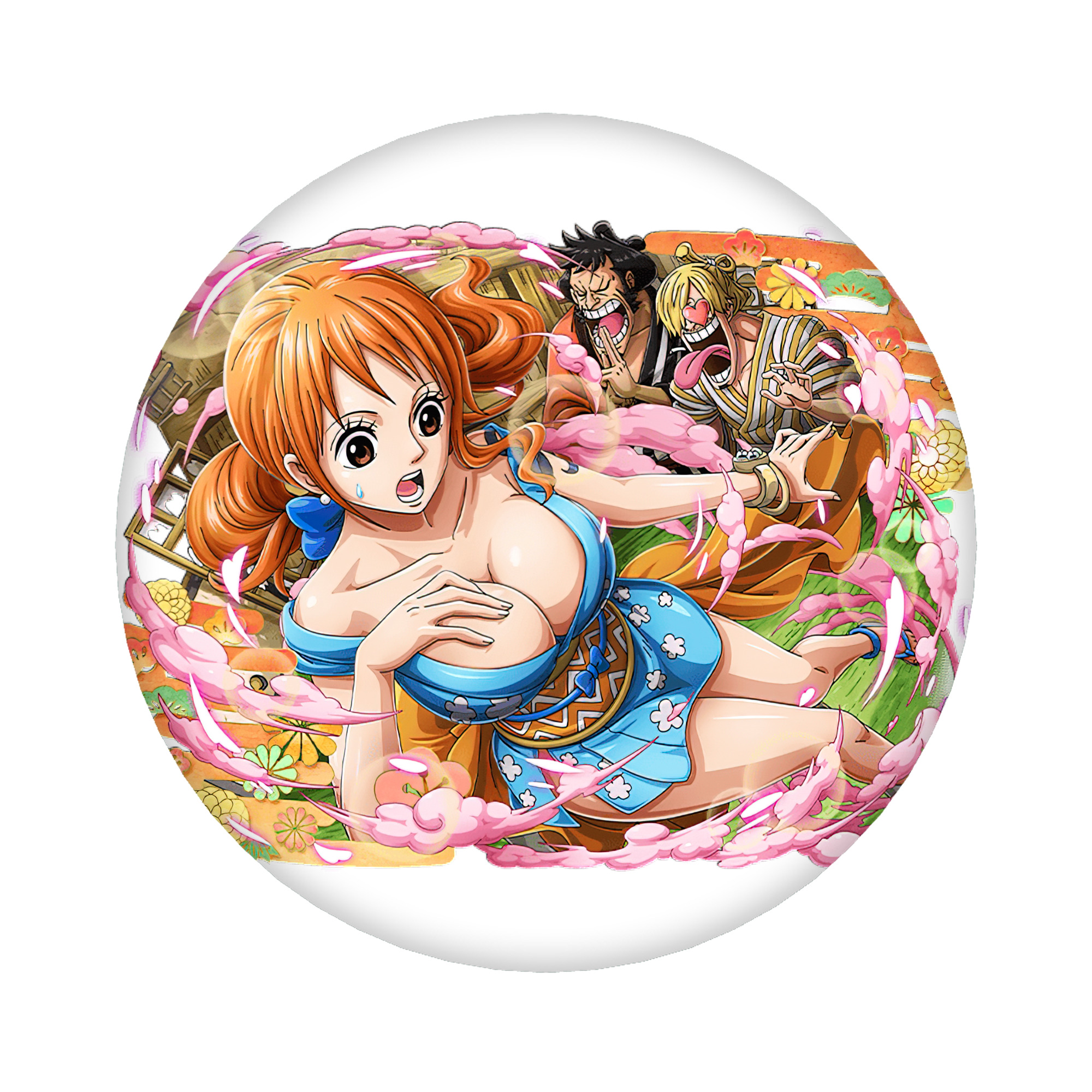 （画像用） ワンピース ナミ ONE PIECE Nami 6cm 缶バッジ 複数セット