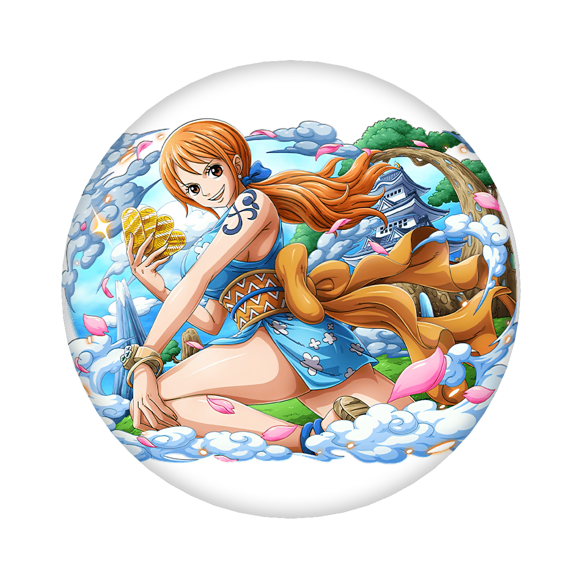 （画像用） ワンピース ナミ ONE PIECE Nami 6cm 缶バッジ 複数セット