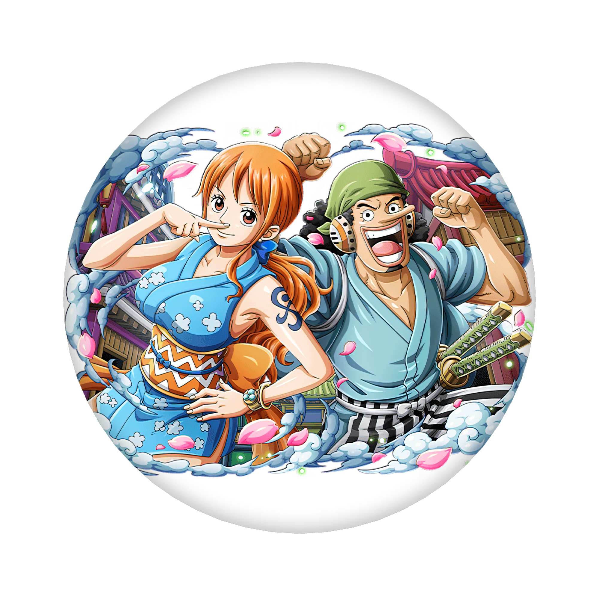 （画像用） ワンピース ナミ ONE PIECE Nami 6cm 缶バッジ 複数セット