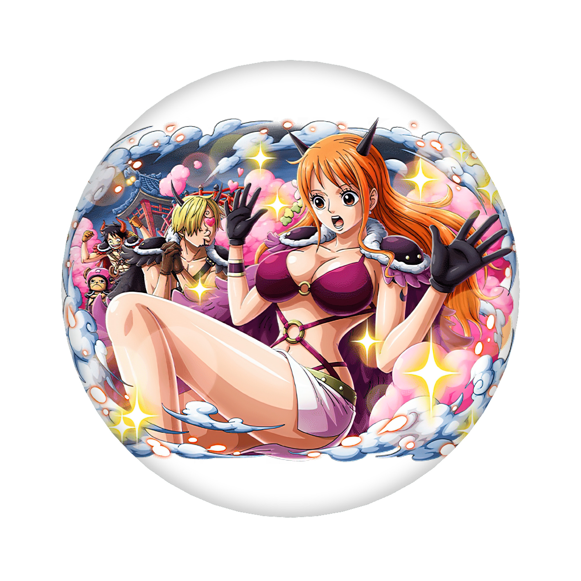 （画像用） ワンピース ナミ ONE PIECE Nami 6cm 缶バッジ 複数セット