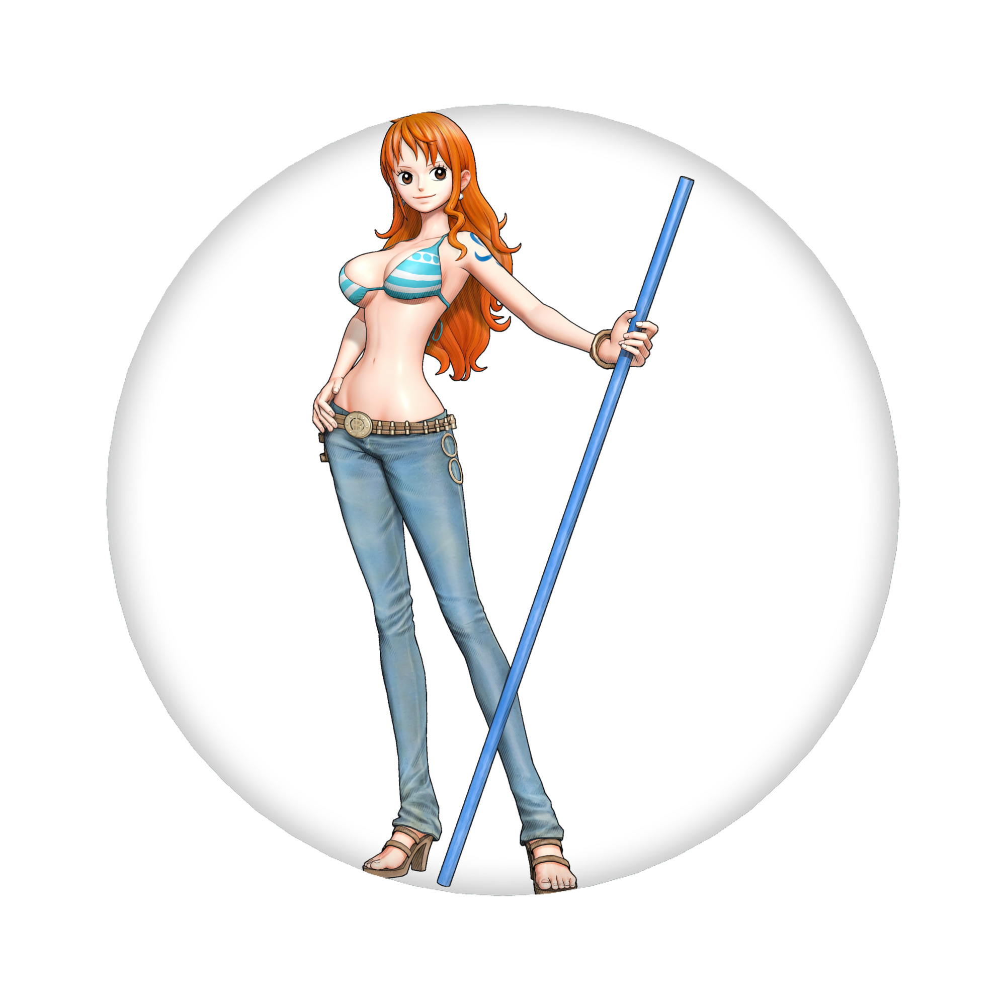 （画像用） ワンピース ナミ ONE PIECE Nami 6cm 缶バッジ 複数セット