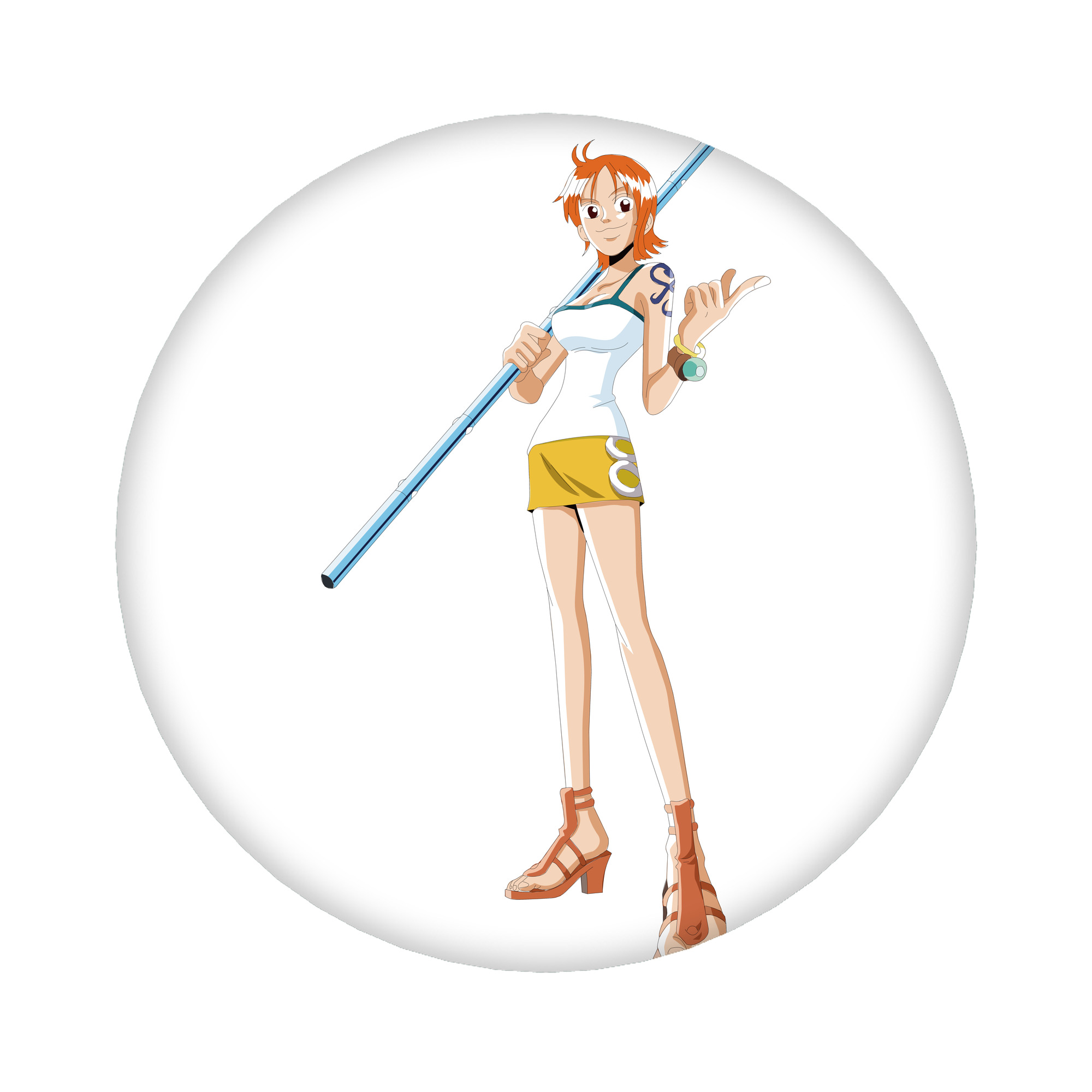 （画像用） ワンピース ナミ ONE PIECE Nami 6cm 缶バッジ 複数セット