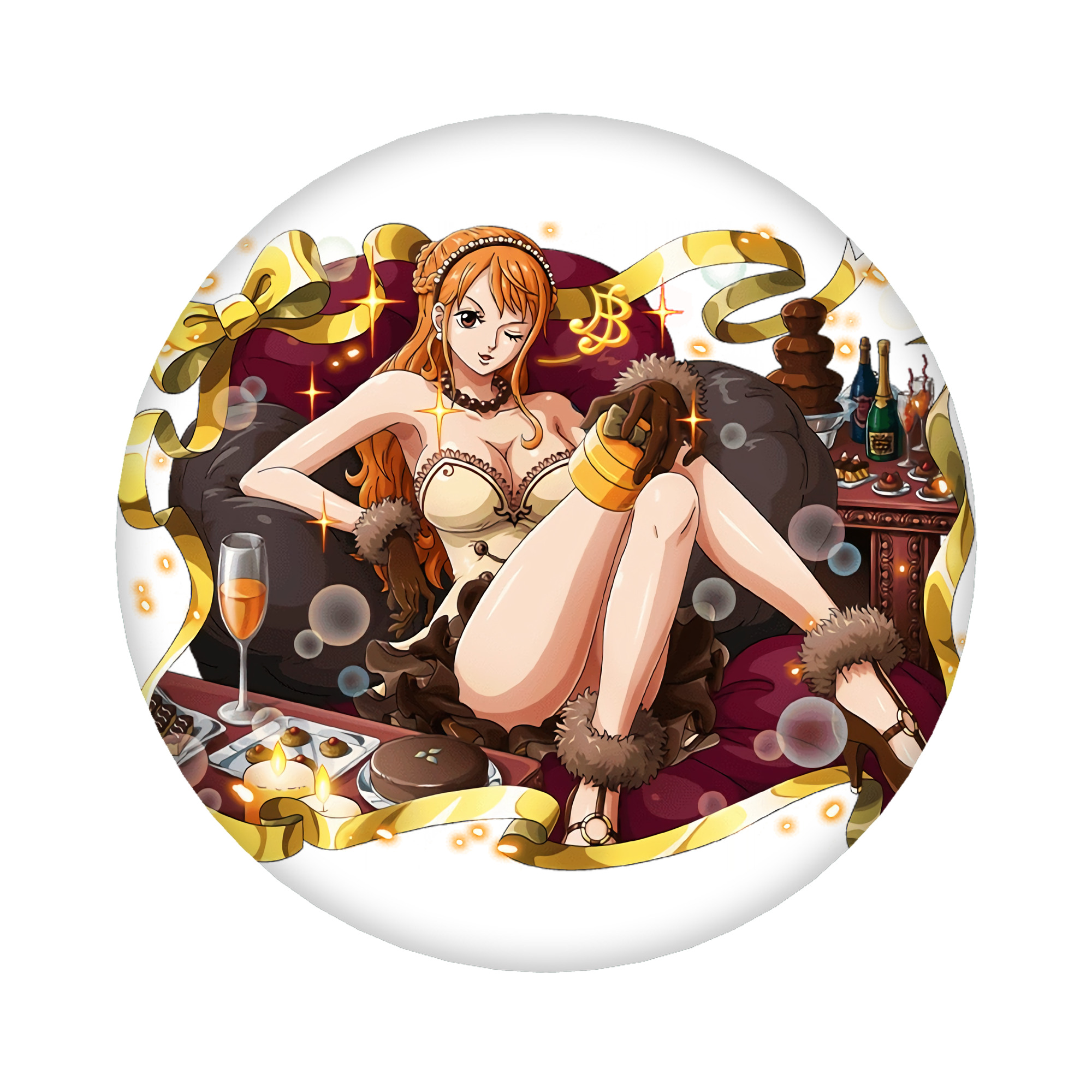 （画像用） ワンピース ナミ ONE PIECE Nami 6cm 缶バッジ 複数セット