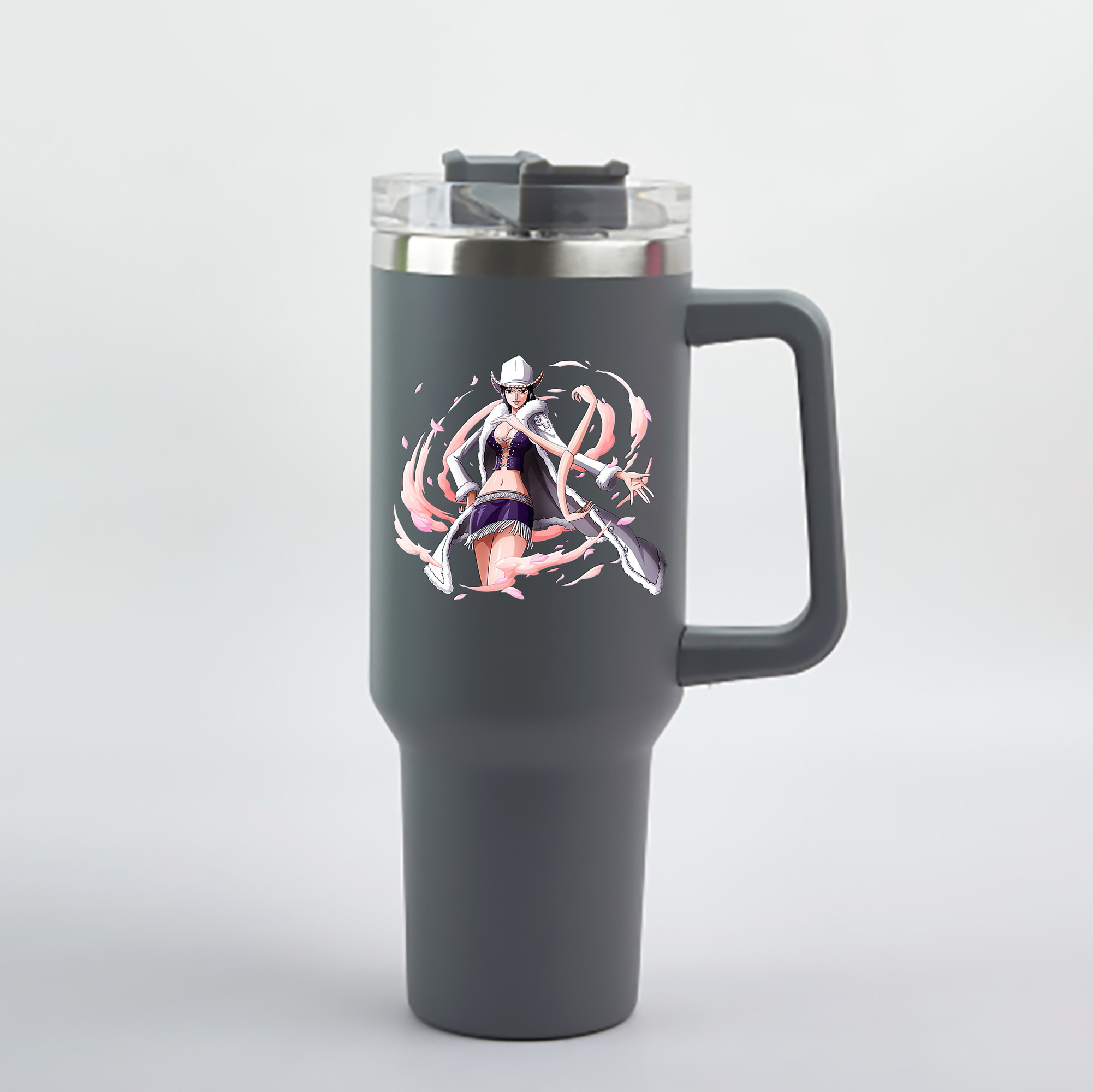 ワンピース ニコ・ロビン ONE PIECE Nico Robin 1200mL車用タンブラー - クリスタルステッカー（プラスチックストロー付き）