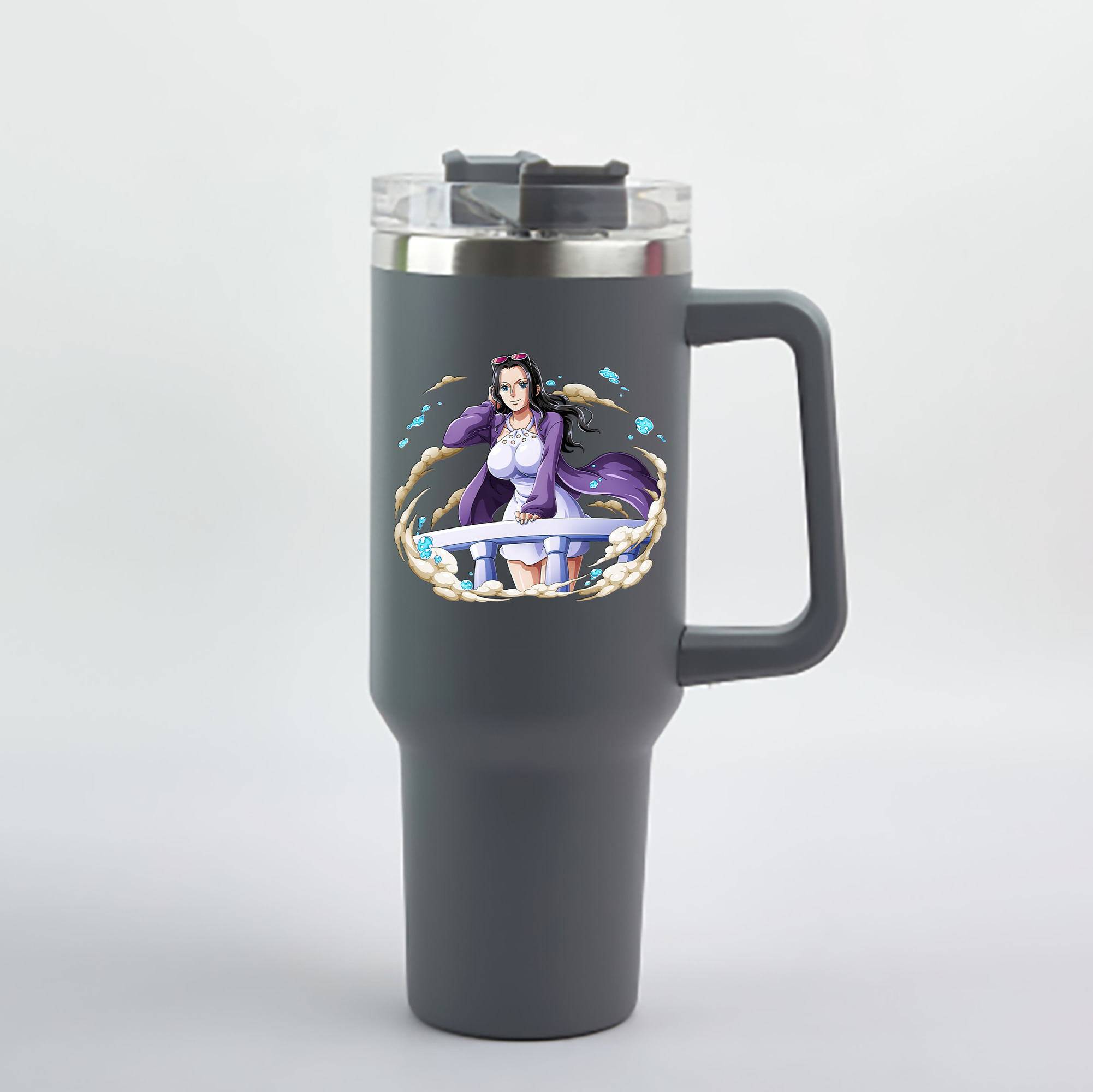 ワンピース ニコ・ロビン ONE PIECE Nico Robin 1200mL車用タンブラー - クリスタルステッカー（プラスチックストロー付き）