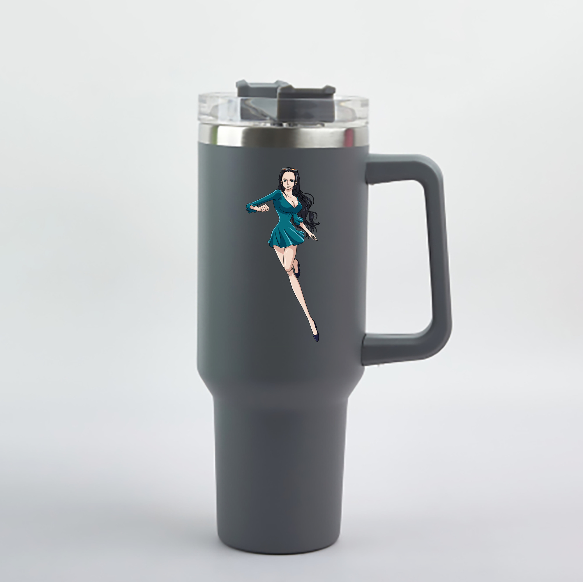 ワンピース ニコ・ロビン ONE PIECE Nico Robin 1200mL車用タンブラー - クリスタルステッカー（プラスチックストロー付き）