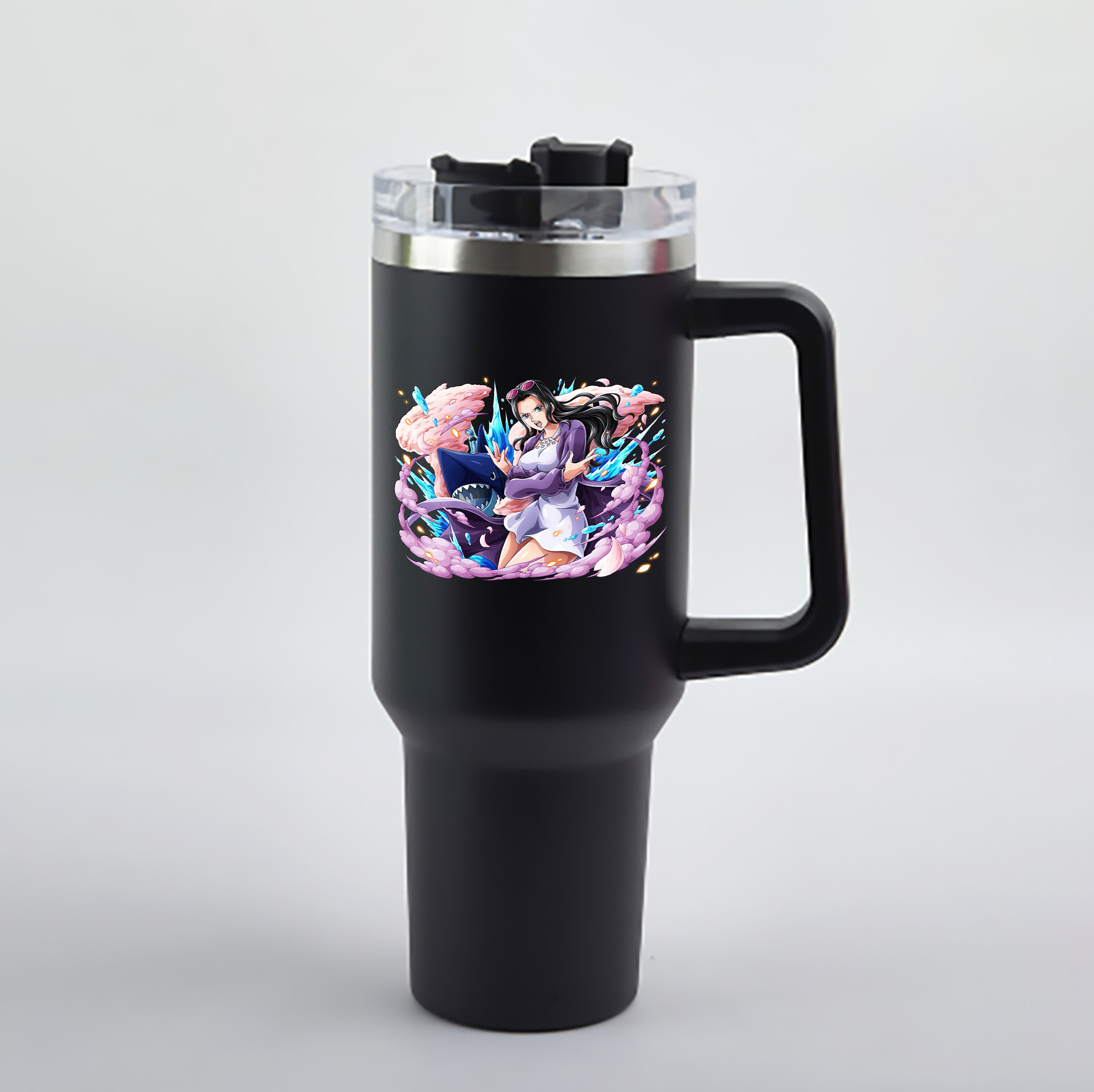 ワンピース ニコ・ロビン ONE PIECE Nico Robin 1200mL車用タンブラー - クリスタルステッカー（プラスチックストロー付き）