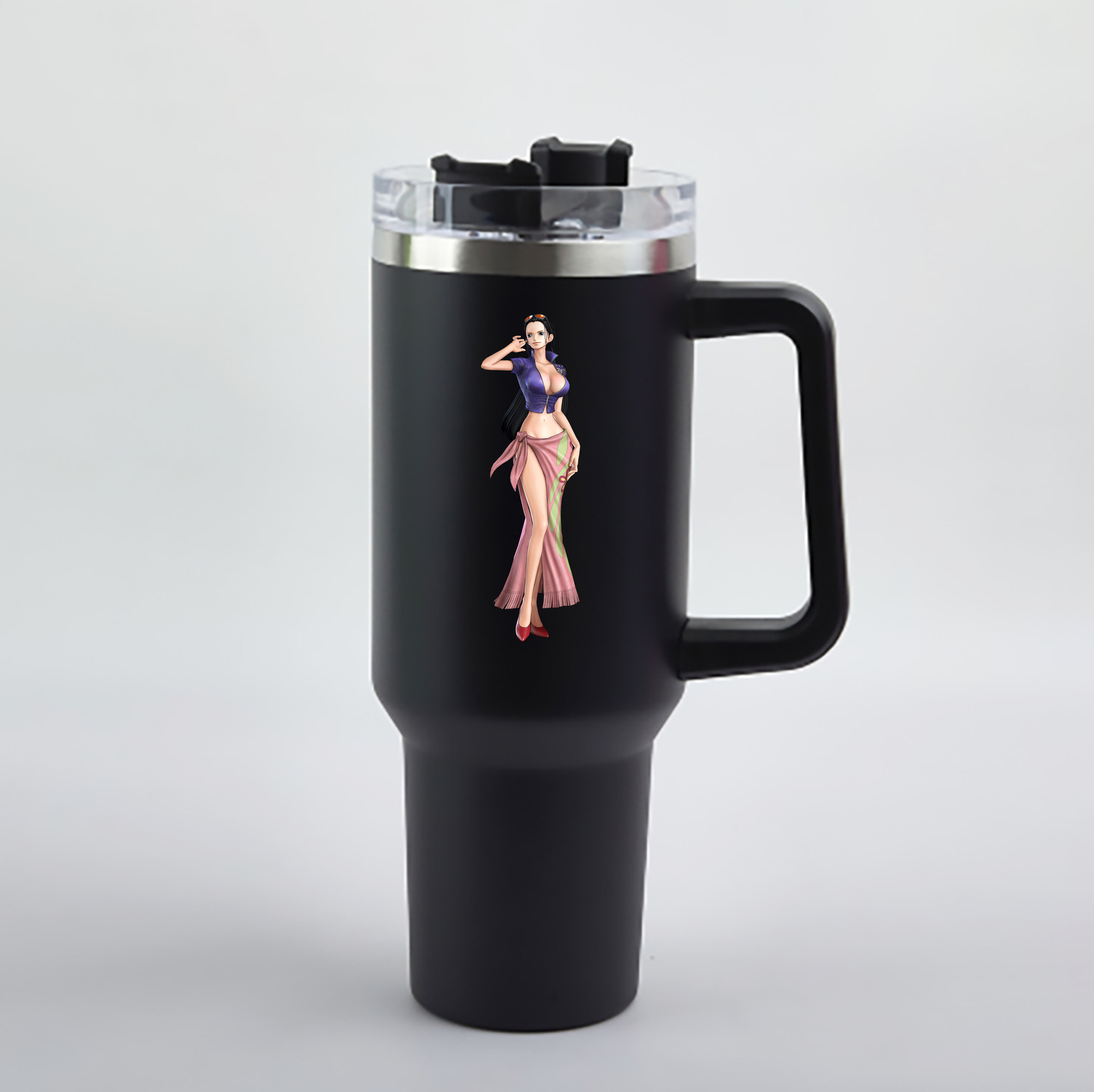 ワンピース ニコ・ロビン ONE PIECE Nico Robin 1200mL車用タンブラー - クリスタルステッカー（プラスチックストロー付き）