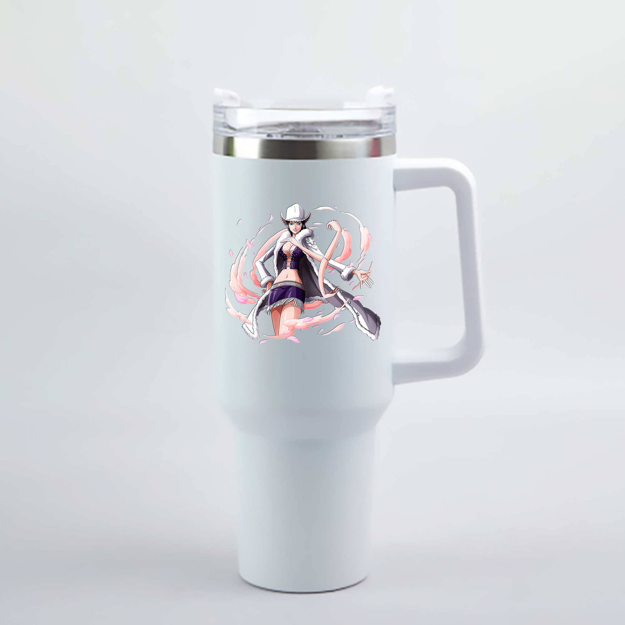 ワンピース ニコ・ロビン ONE PIECE Nico Robin 1200mL車用タンブラー - クリスタルステッカー（プラスチックストロー付き）