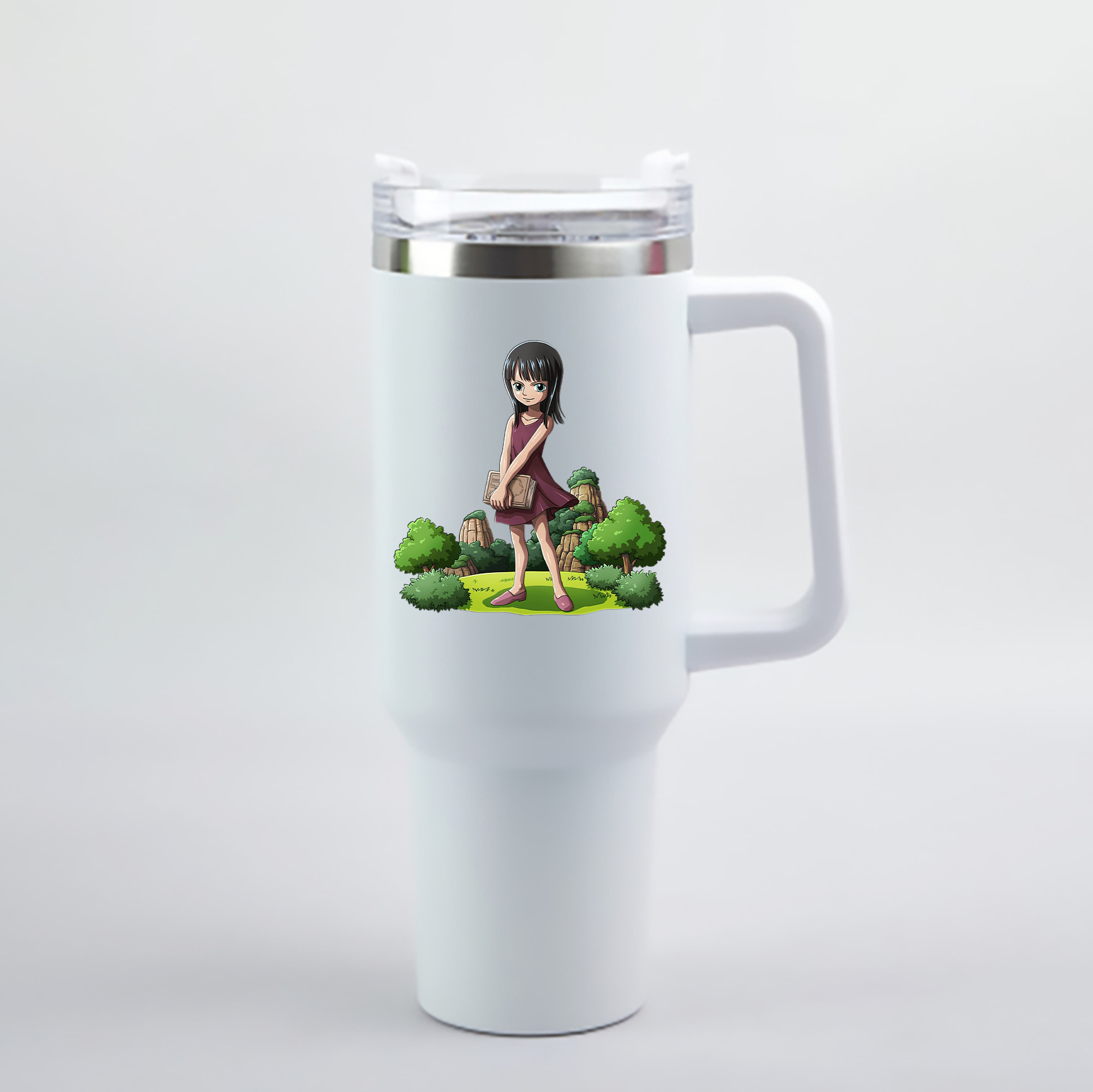 ワンピース ニコ・ロビン ONE PIECE Nico Robin 1200mL車用タンブラー - クリスタルステッカー（プラスチックストロー付き）