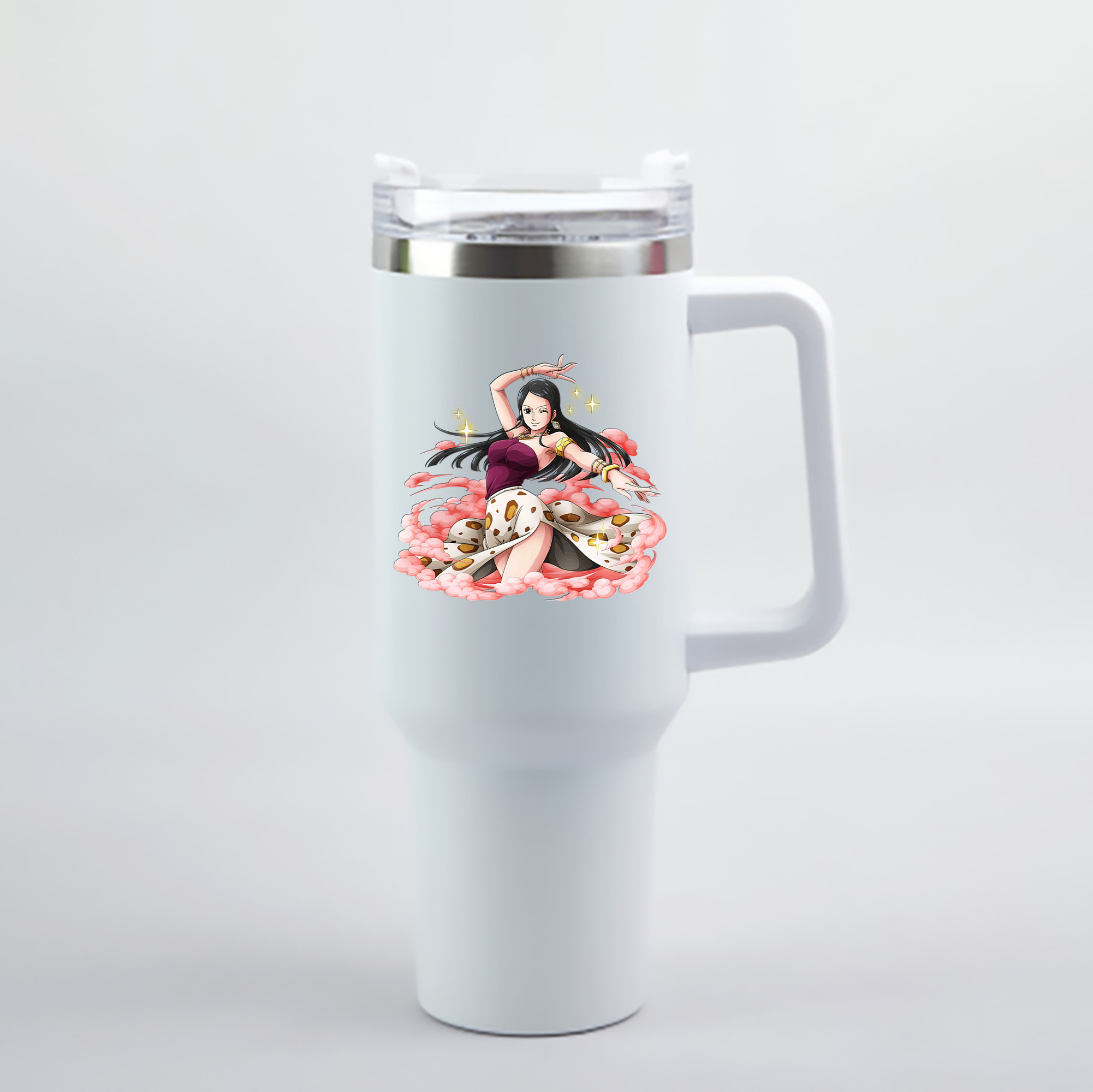 （画像用） ワンピース ニコ・ロビン ONE PIECE Nico Robin 1200mL車用タンブラー - クリスタルステッカー（プラスチックストロー付き）