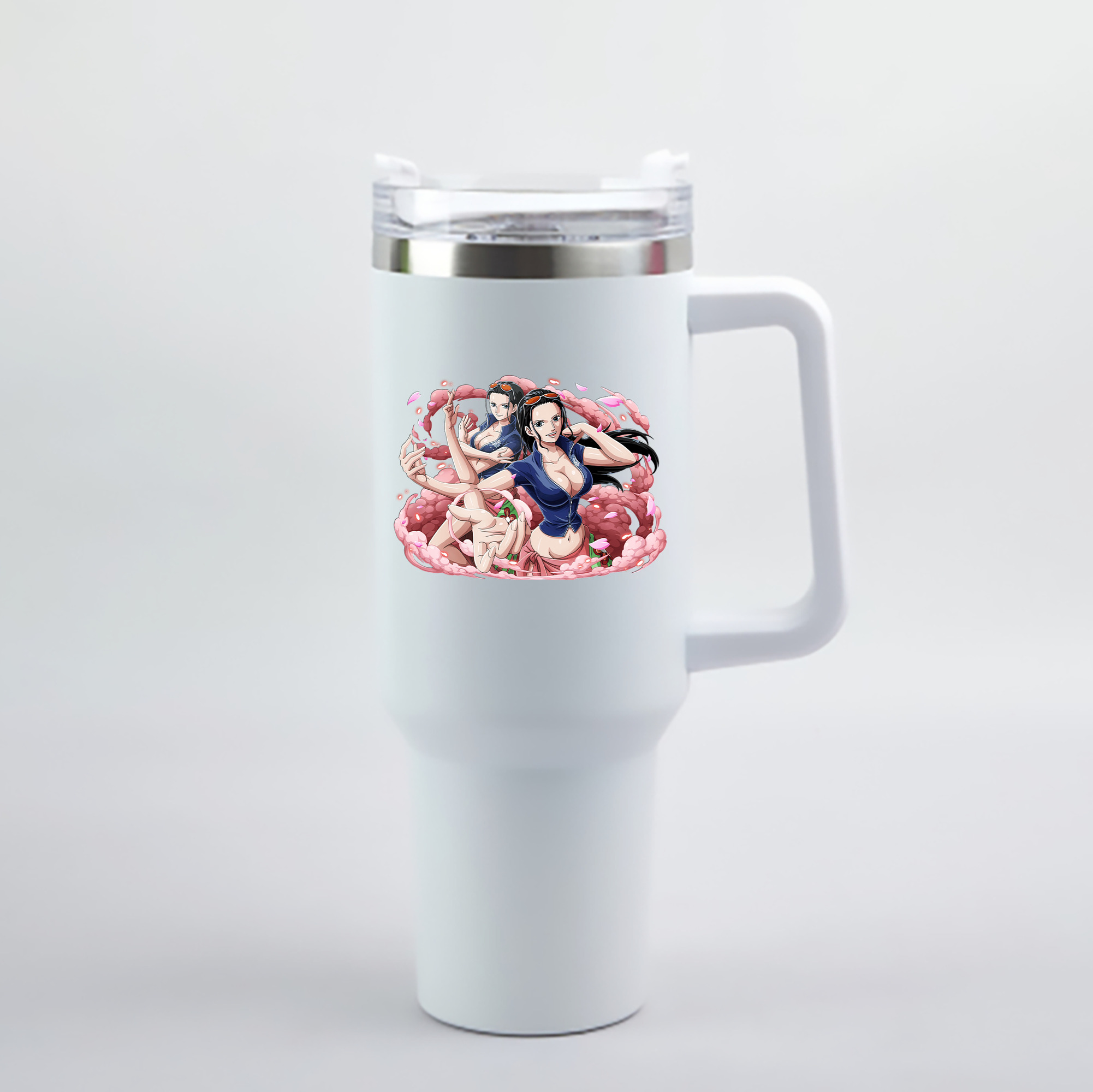 ワンピース ニコ・ロビン ONE PIECE Nico Robin 1200mL車用タンブラー - クリスタルステッカー（プラスチックストロー付き）