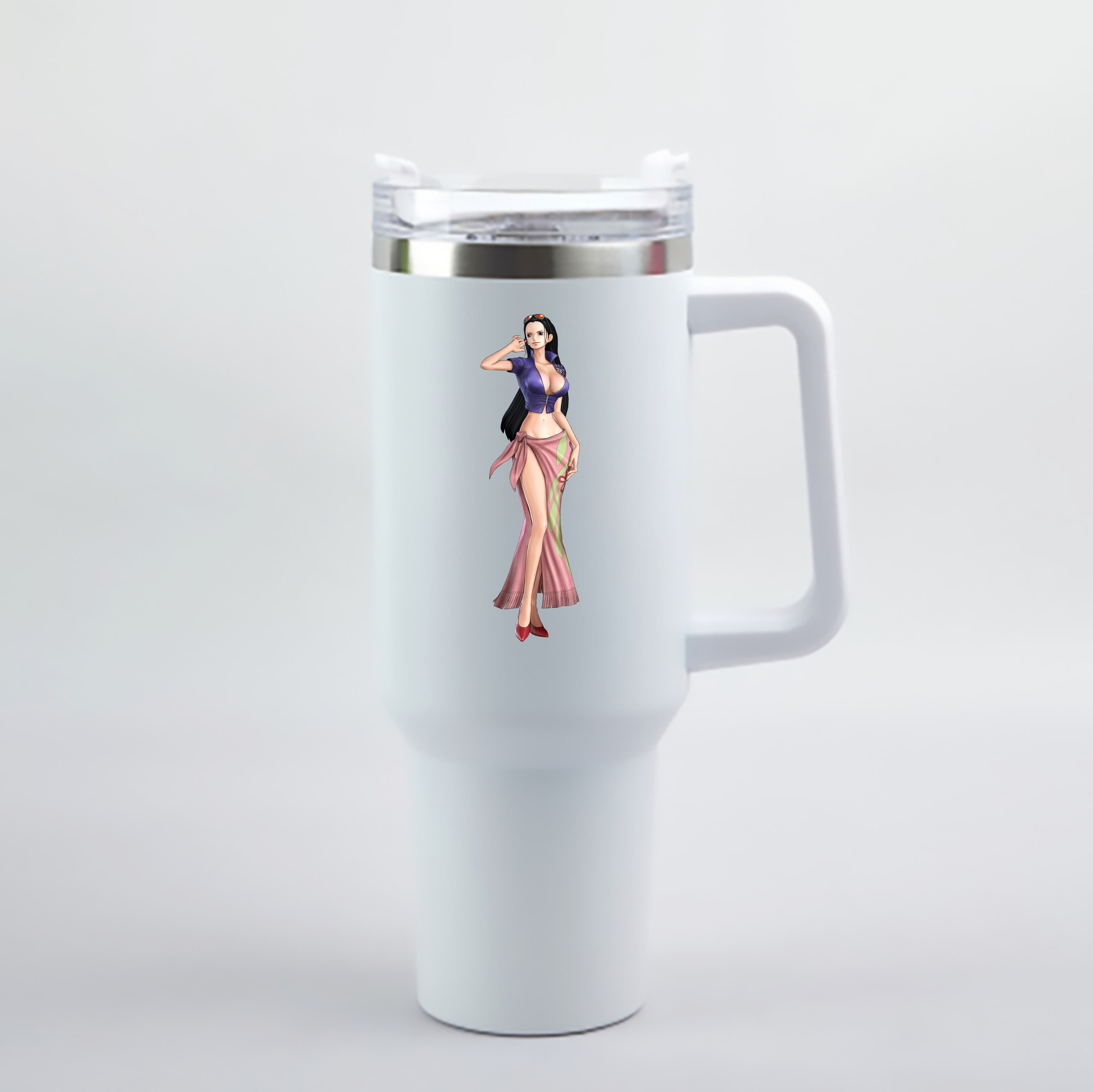 ワンピース ニコ・ロビン ONE PIECE Nico Robin 1200mL車用タンブラー - クリスタルステッカー（プラスチックストロー付き）