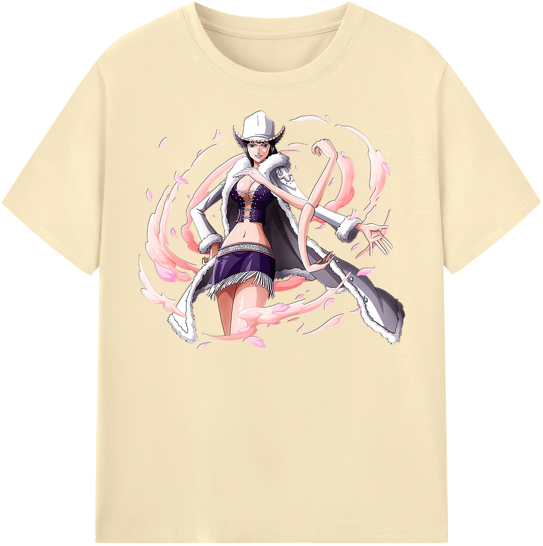 ワンピース ニコ・ロビン ONE PIECE Nico Robin 綿100％半袖Tシャツ（フロントプリント）