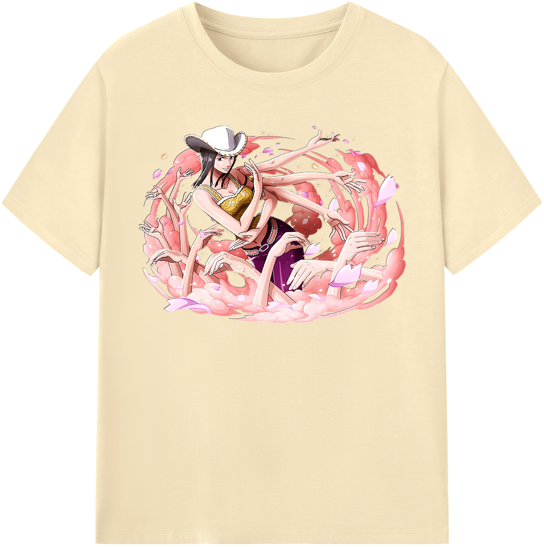 ワンピース ニコ・ロビン ONE PIECE Nico Robin 綿100％半袖Tシャツ（フロントプリント）