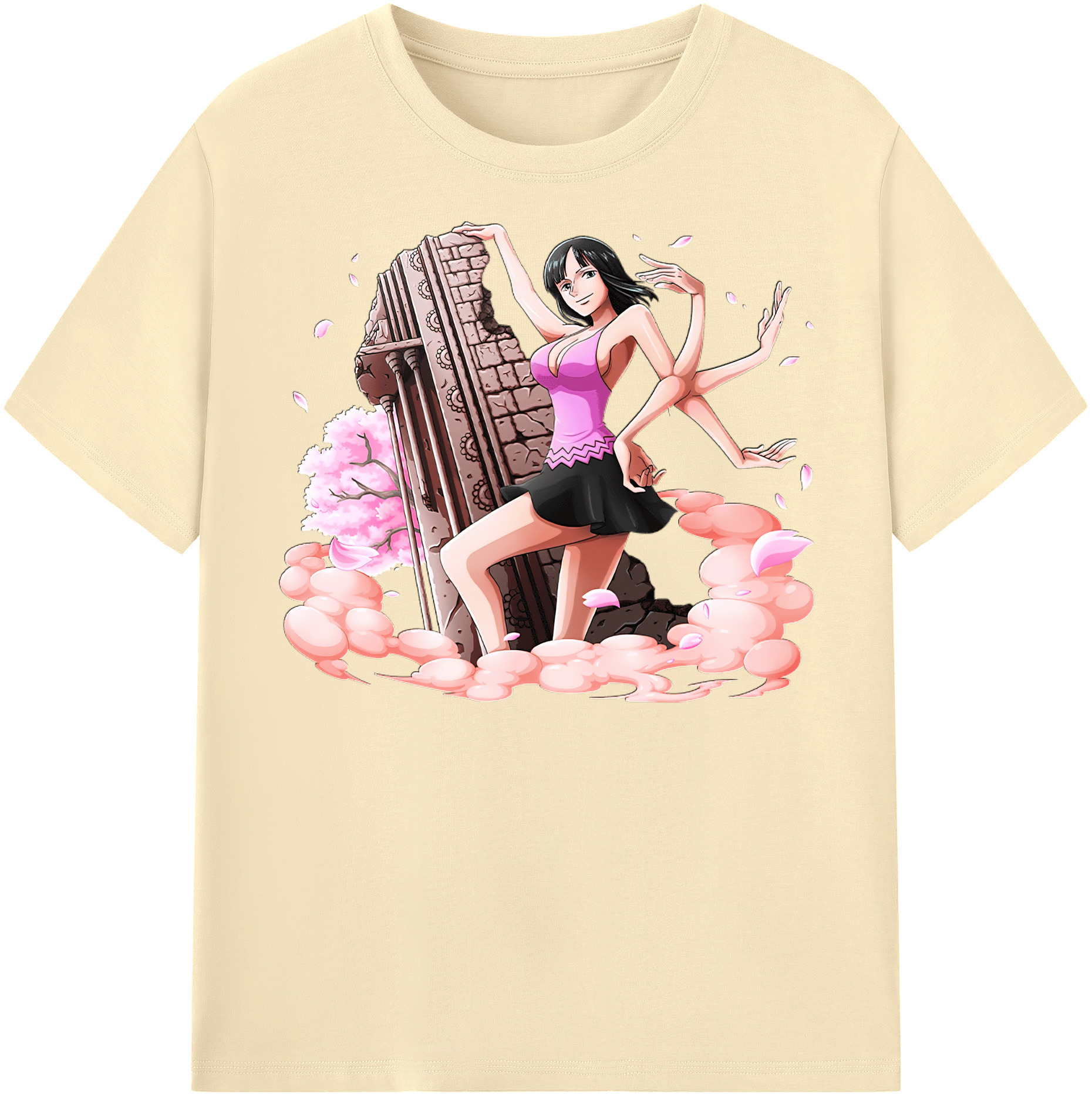 ワンピース ニコ・ロビン ONE PIECE Nico Robin 綿100％半袖Tシャツ（フロントプリント）
