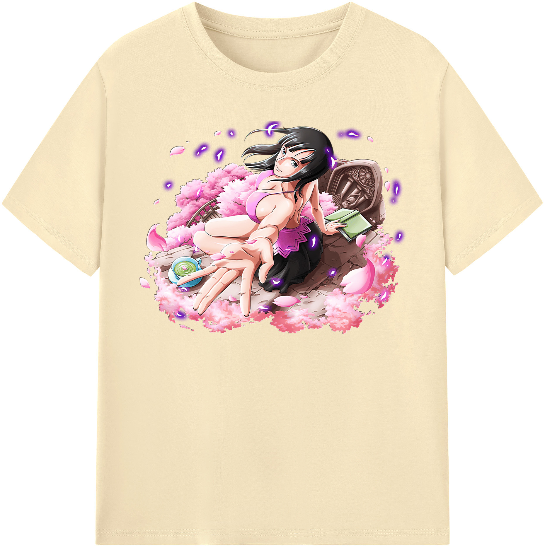 ワンピース ニコ・ロビン ONE PIECE Nico Robin 綿100％半袖Tシャツ（フロントプリント）