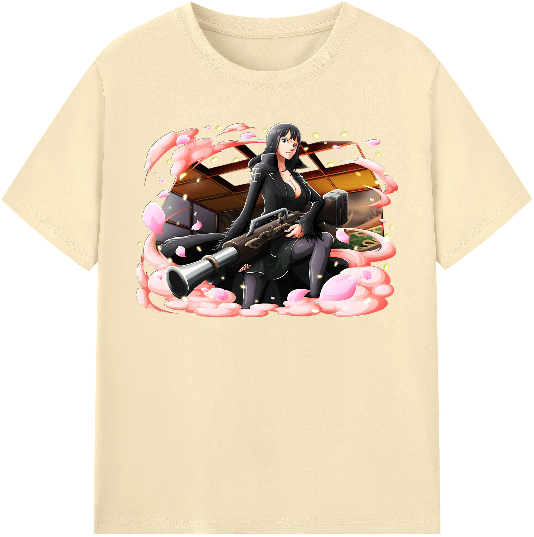 ワンピース ニコ・ロビン ONE PIECE Nico Robin 綿100％半袖Tシャツ（フロントプリント）