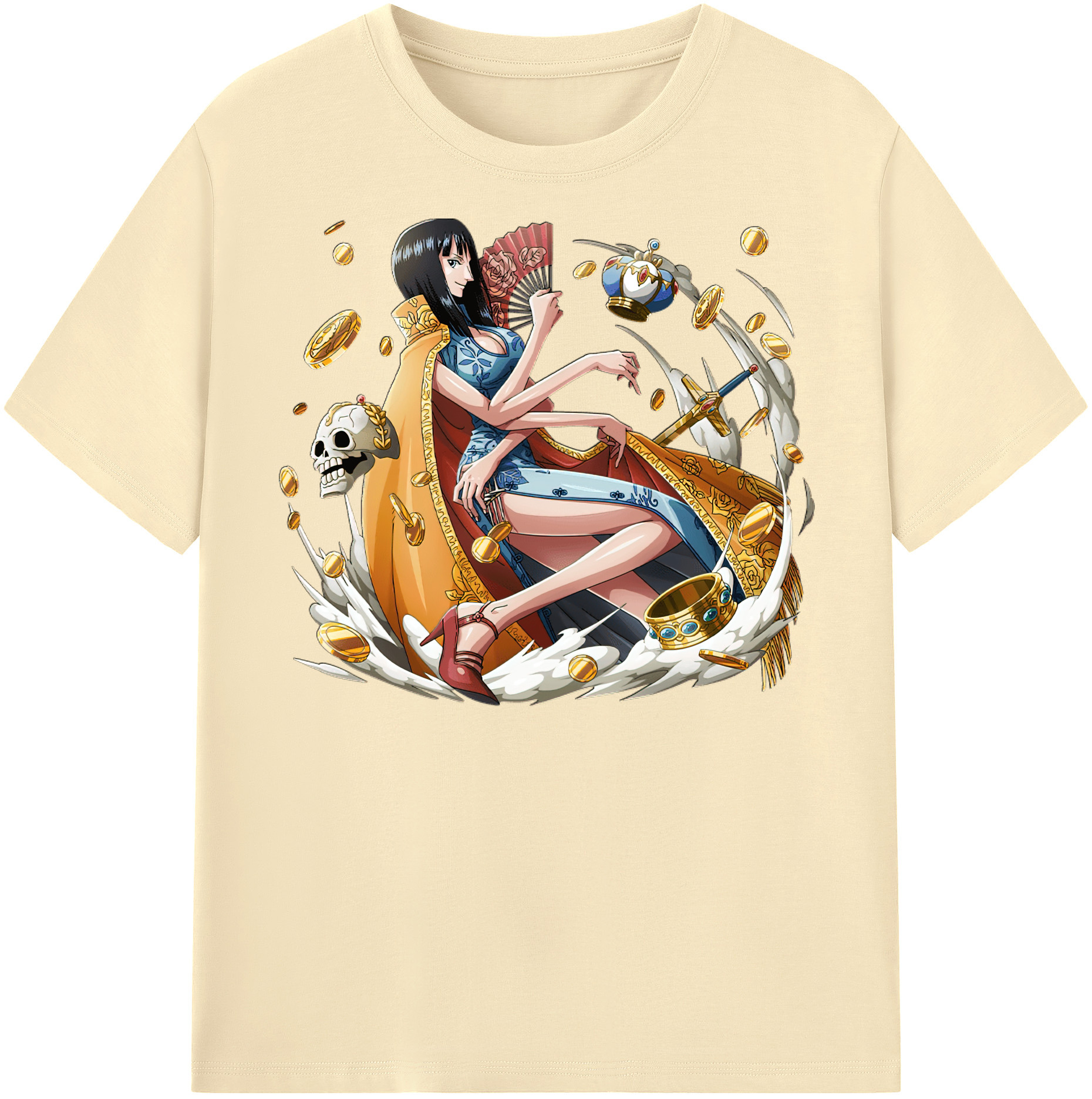ワンピース ニコ・ロビン ONE PIECE Nico Robin 綿100％半袖Tシャツ（フロントプリント）