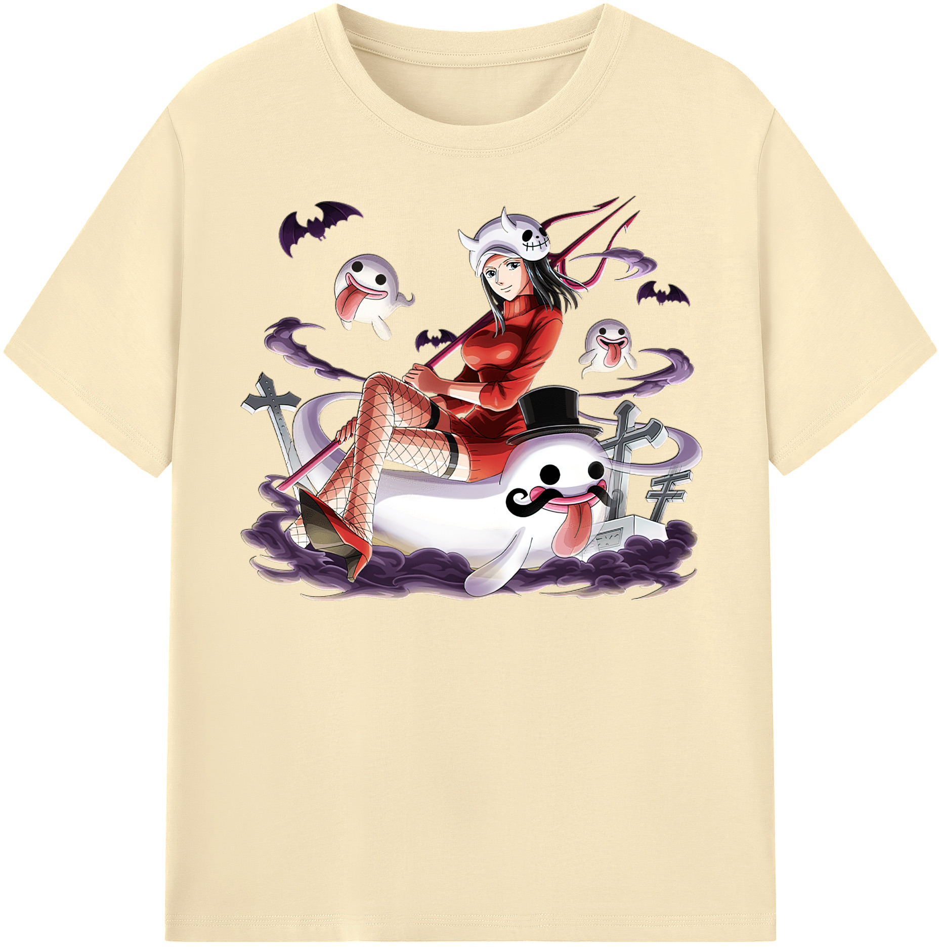 ワンピース ニコ・ロビン ONE PIECE Nico Robin 綿100％半袖Tシャツ（フロントプリント）