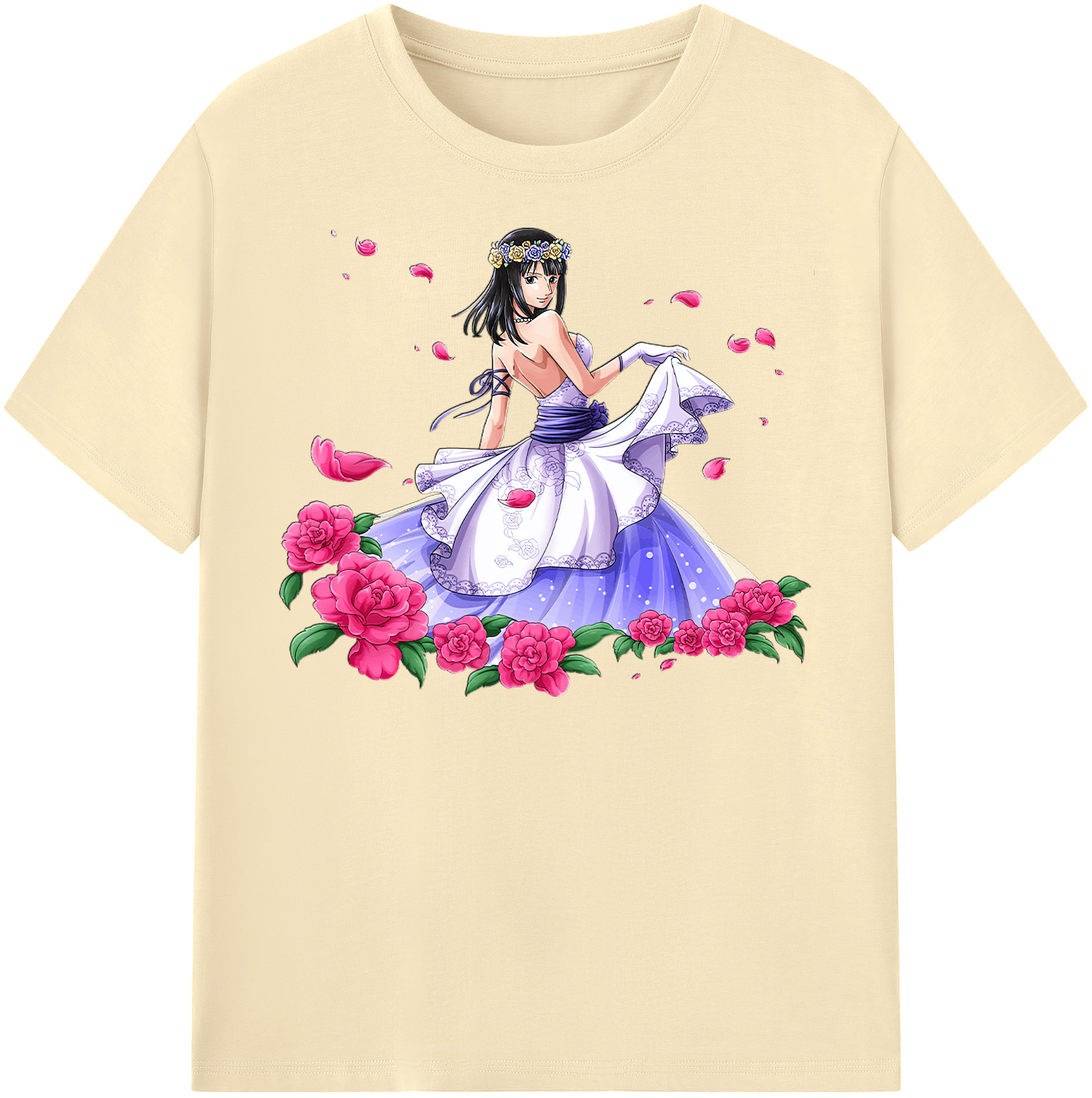 ワンピース ニコ・ロビン ONE PIECE Nico Robin 綿100％半袖Tシャツ（フロントプリント）